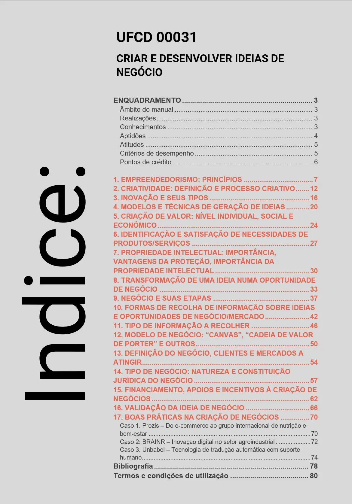 Índice UFCD 00031