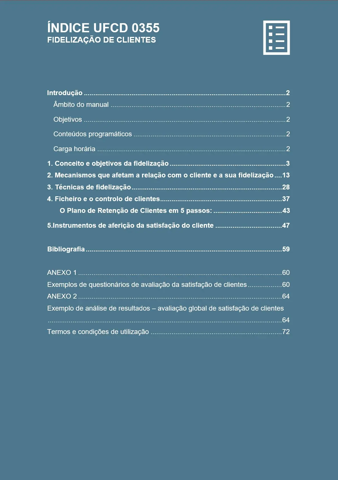 Índice UFCD 0355