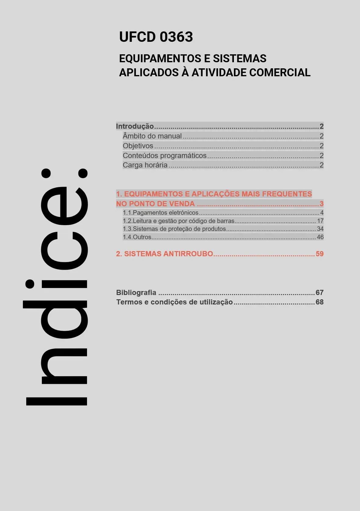 Índice UFCD 0363