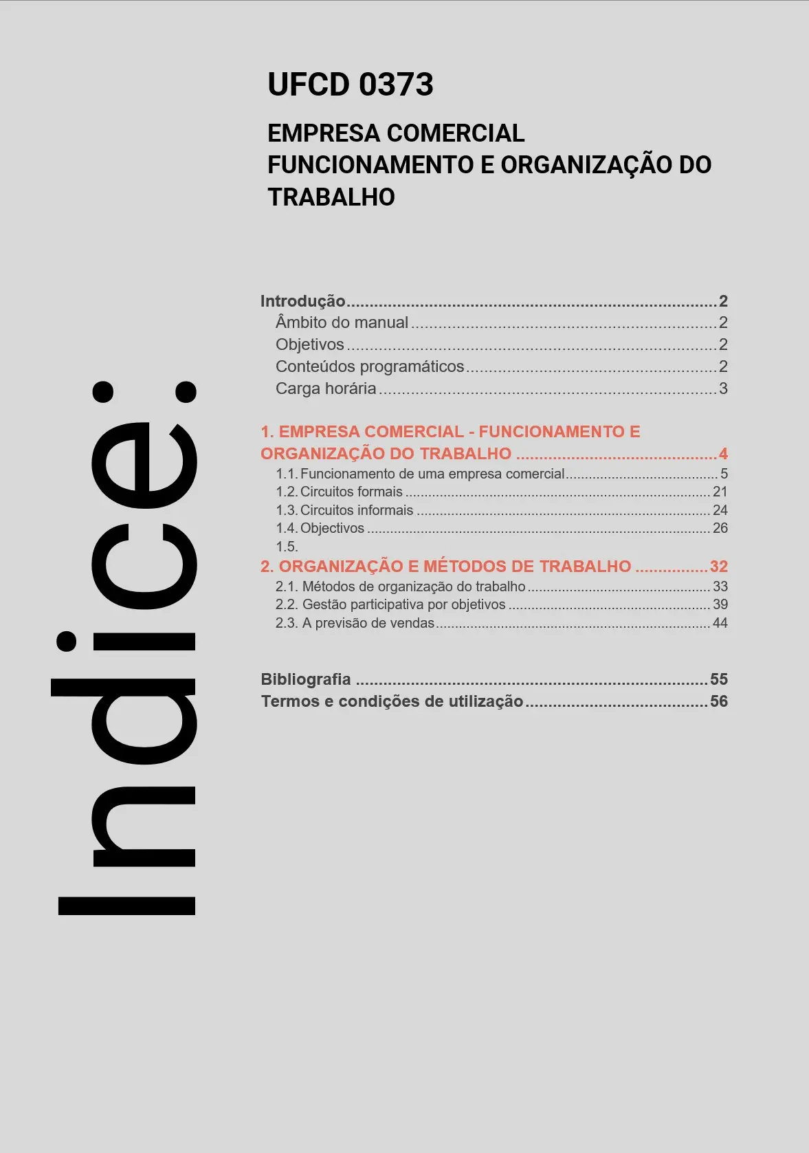 Índice UFCD 0373