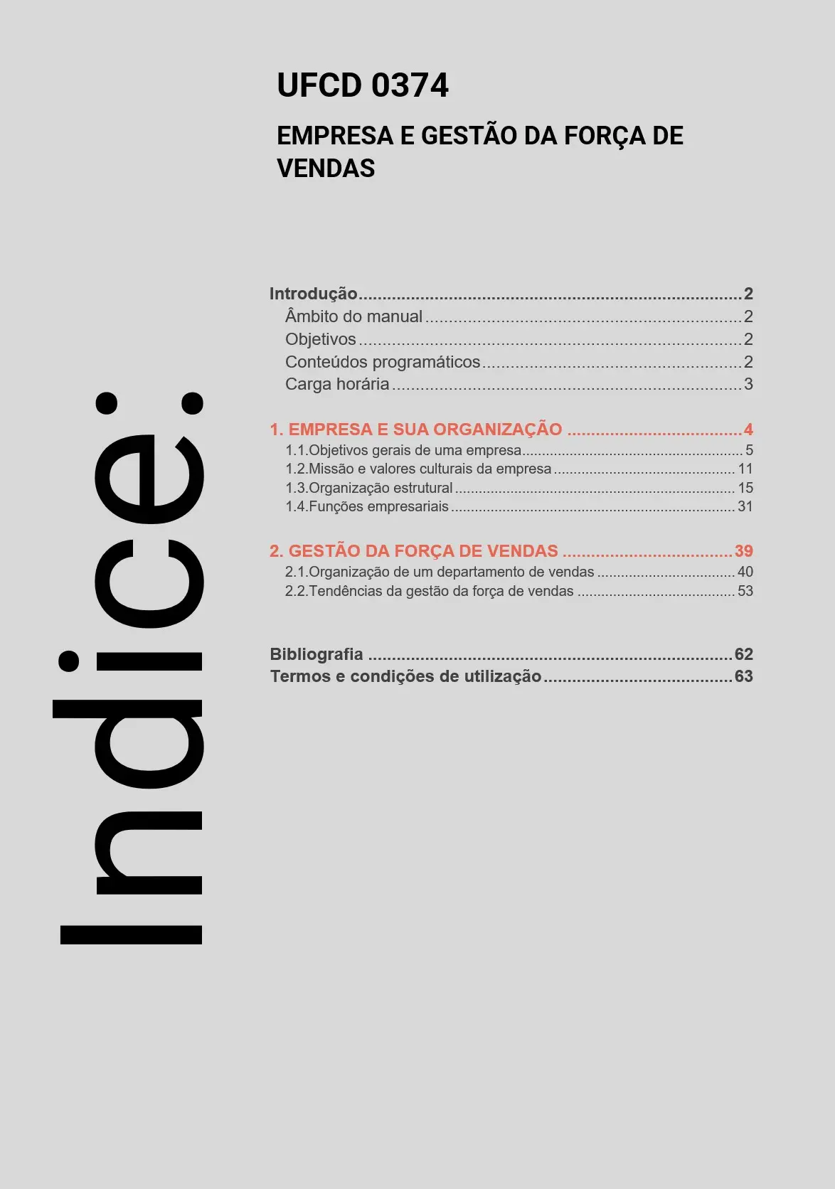 Índice UFCD 0374