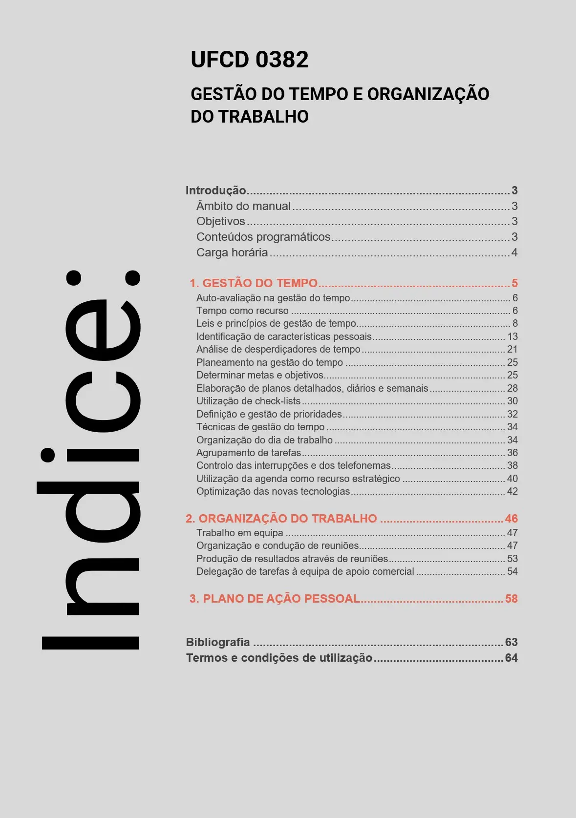 Índice UFCD 0382