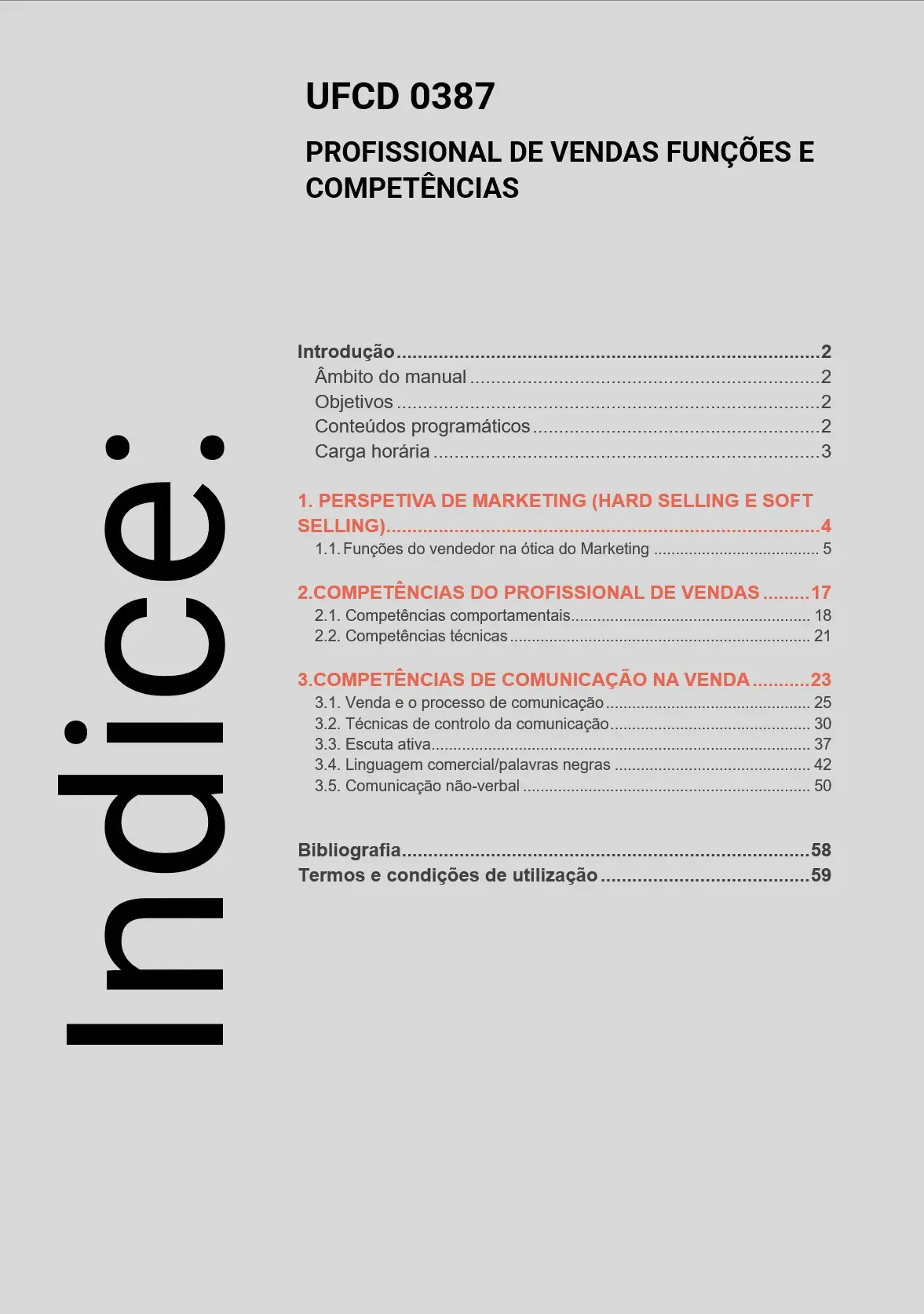 Índice UFCD 0387