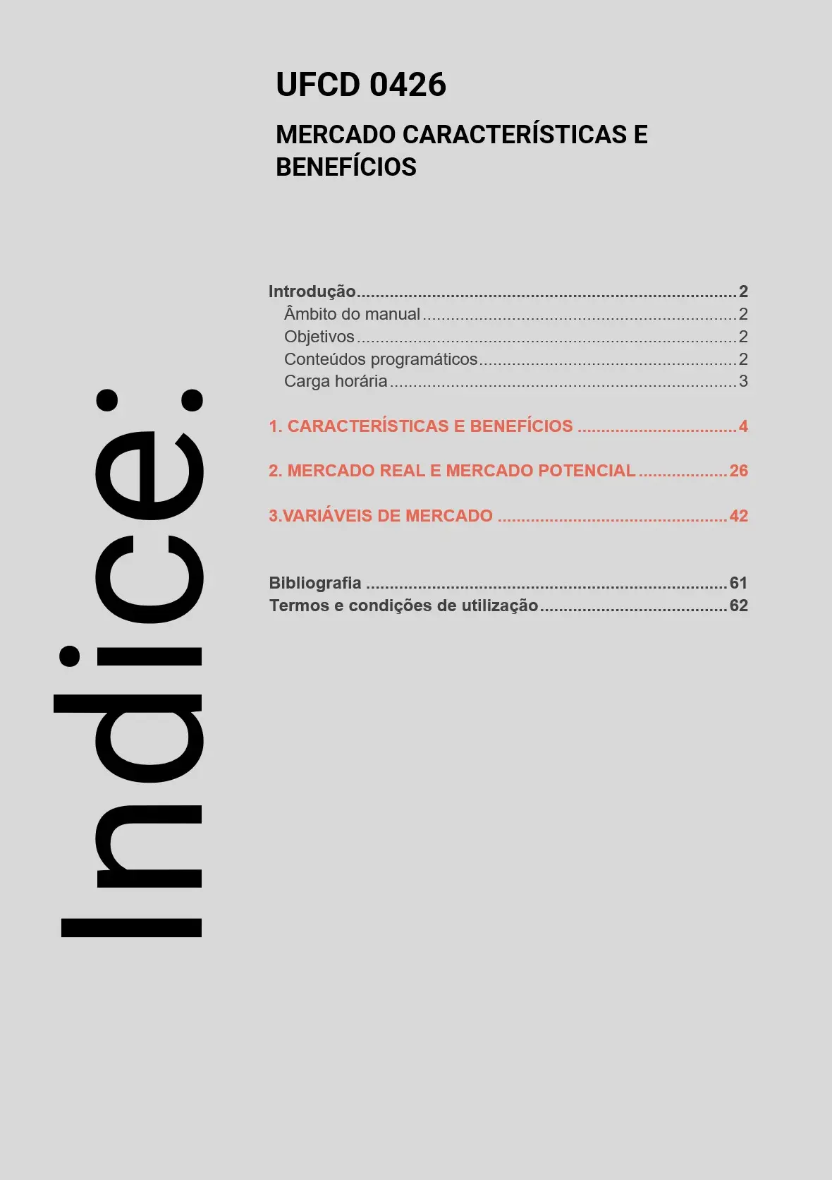 Índice UFCD 0426