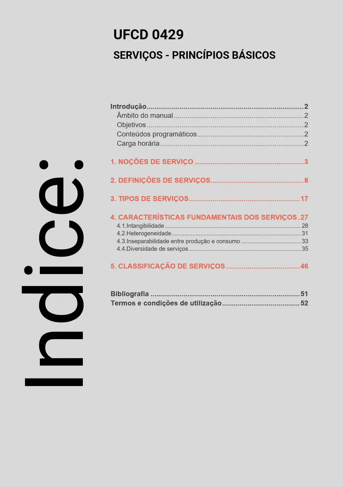 Índice UFCD 0429