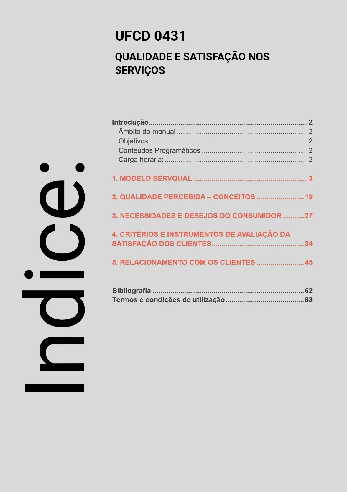 Índice UFCD 0431