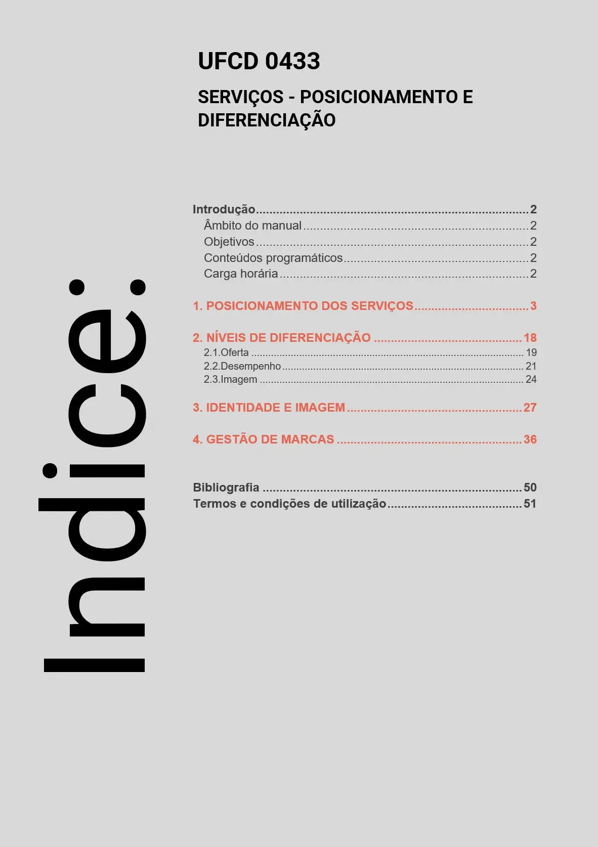 Índice UFCD 0433