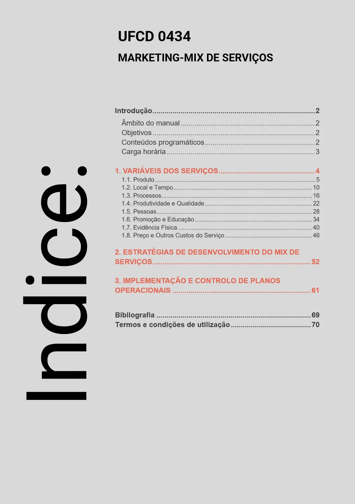 Índice UFCD 0434