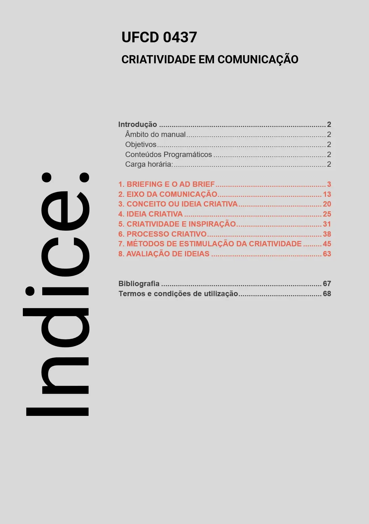 Índice UFCD 0437