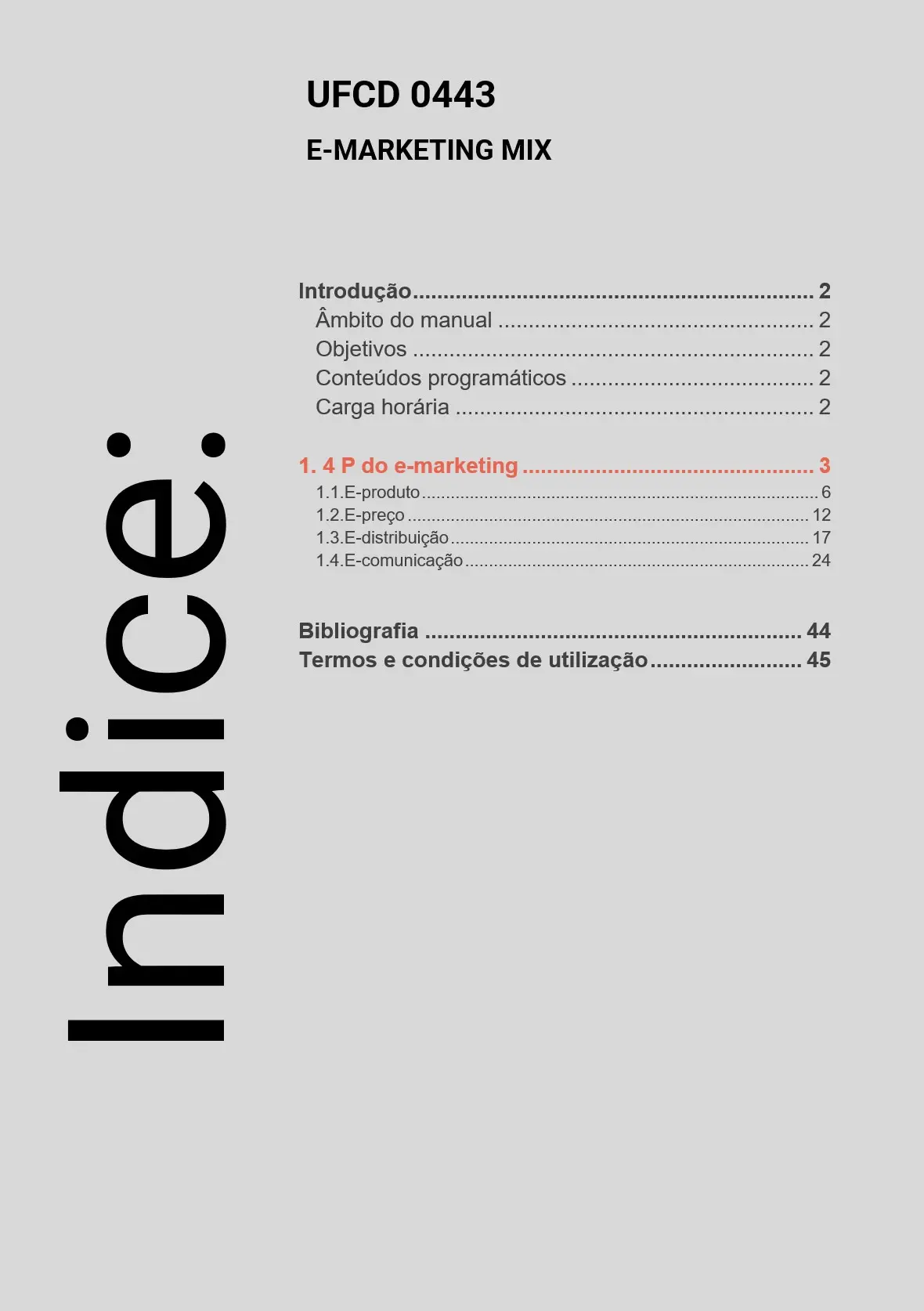 Índice UFCD 0443