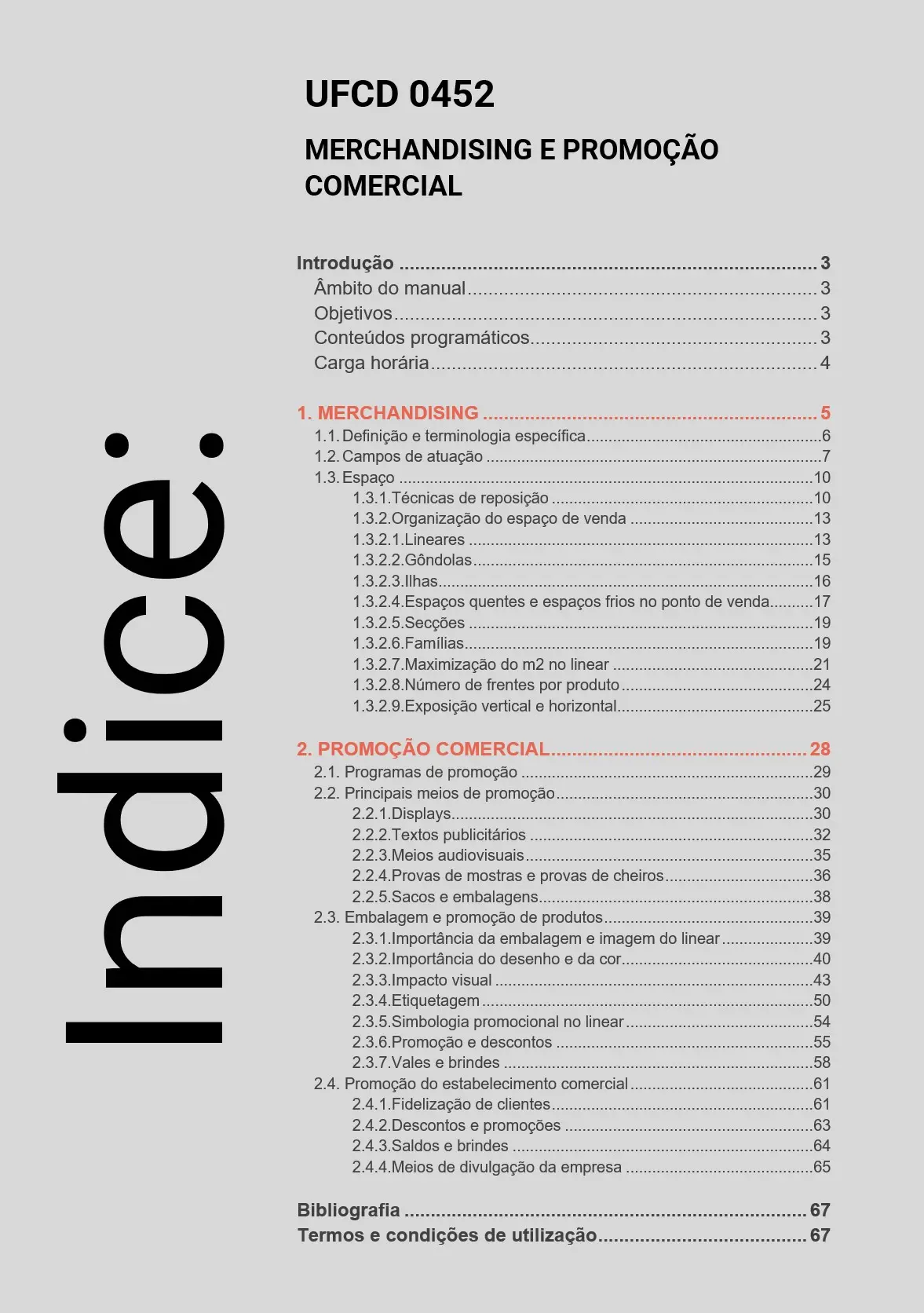 Índice UFCD 0452