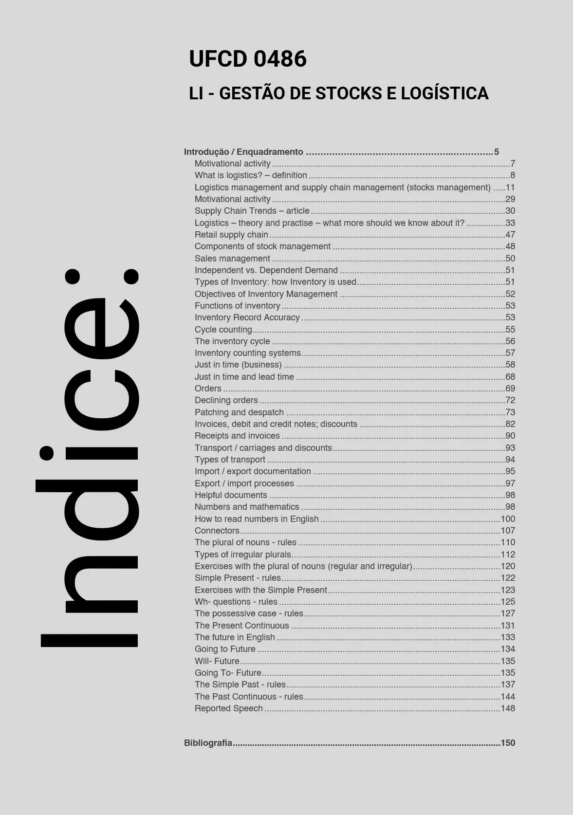 Índice UFCD 0486