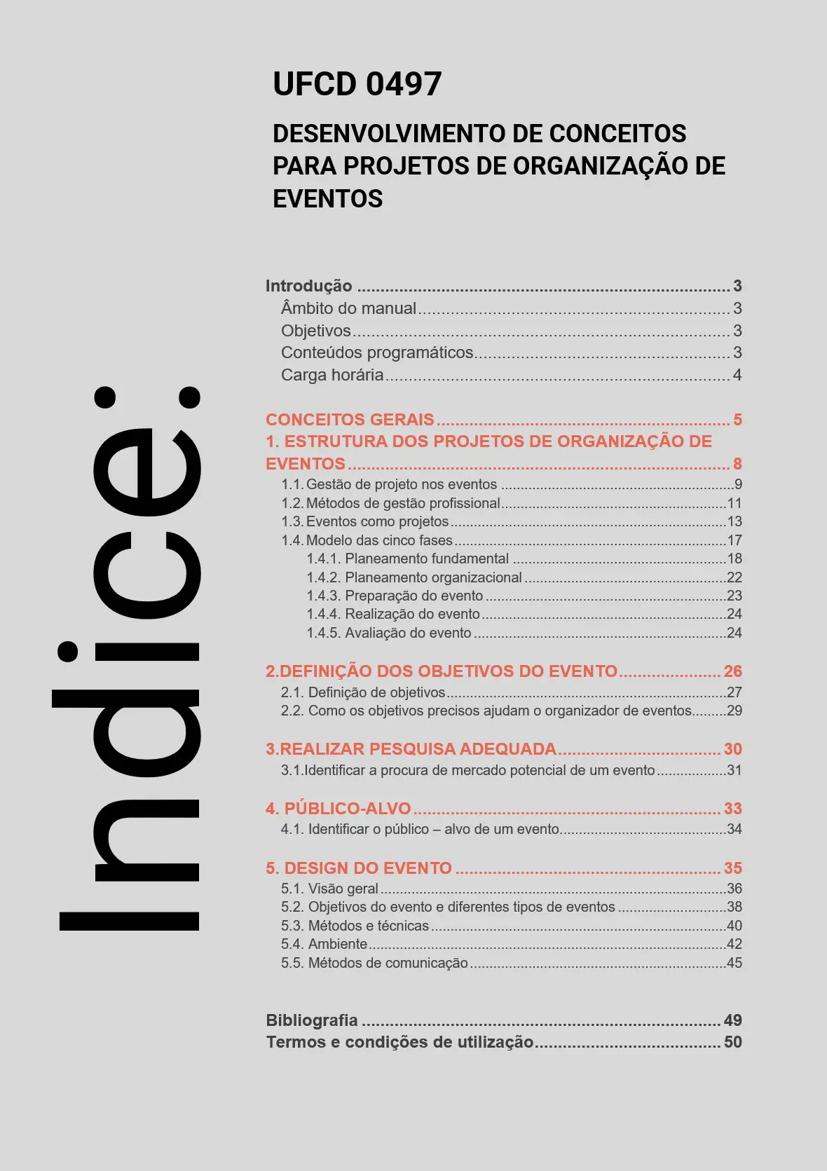 Índice UFCD 0497