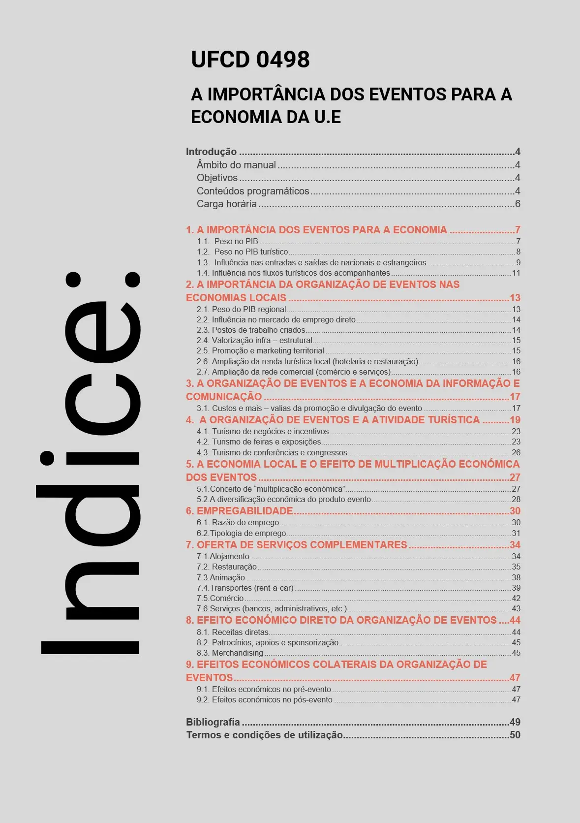 Índice UFCD 0498