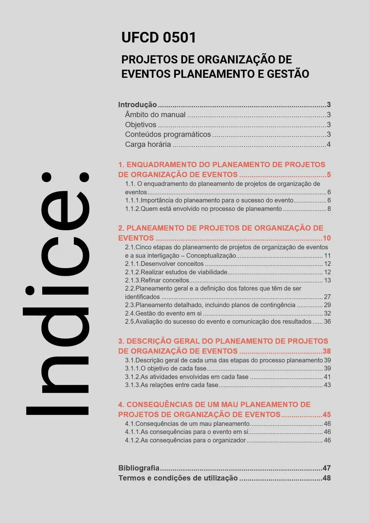 Índice UFCD 0501