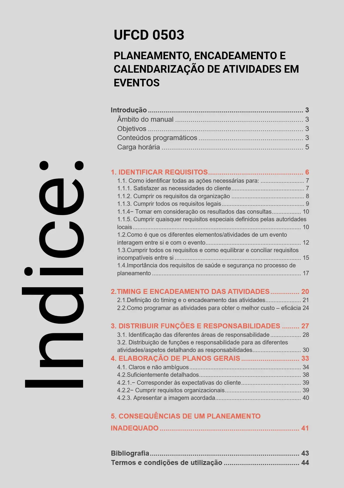 Índice UFCD 0503