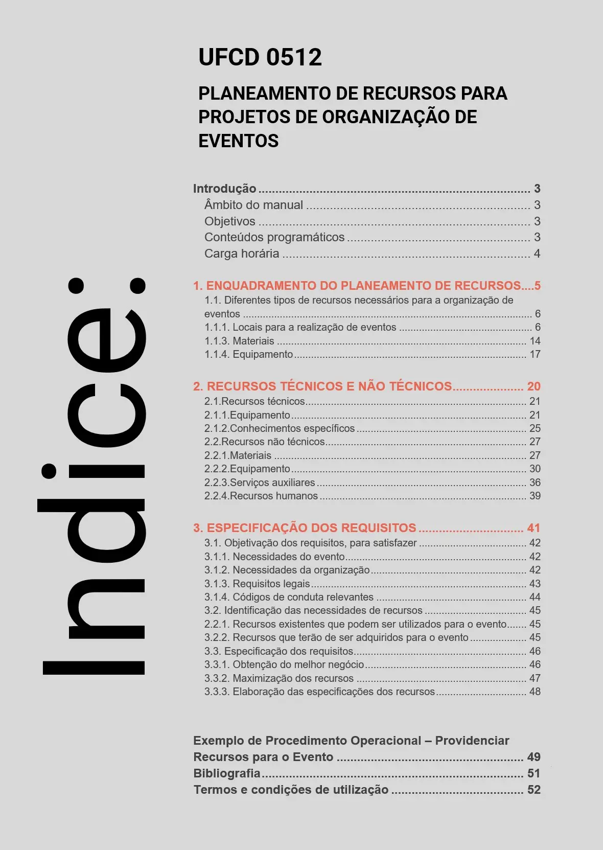 Índice UFCD 0512