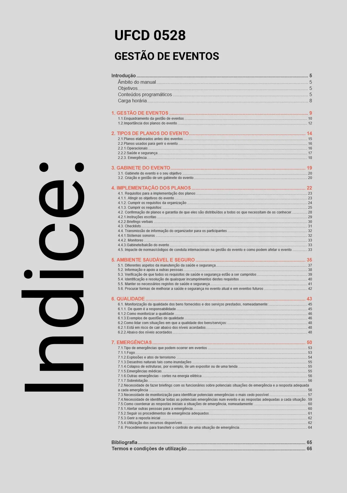 Índice UFCD 0528