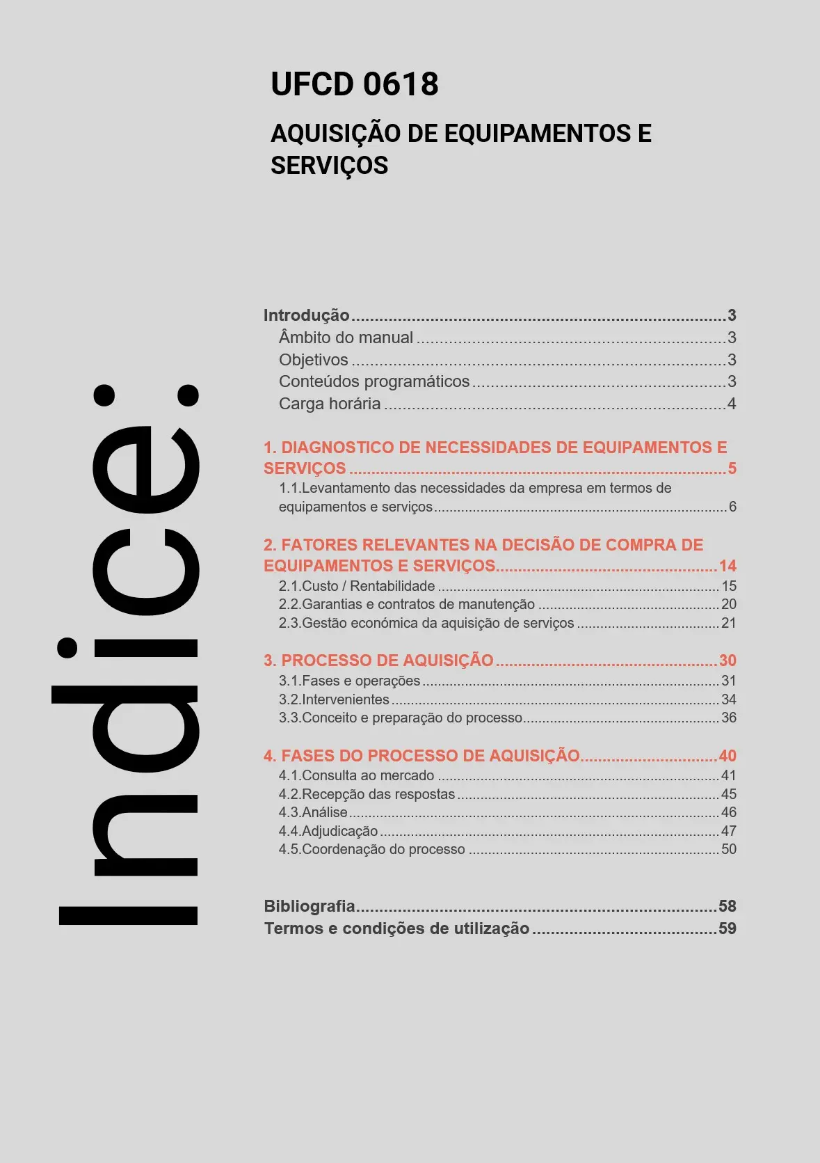 Índice UFCD 0618