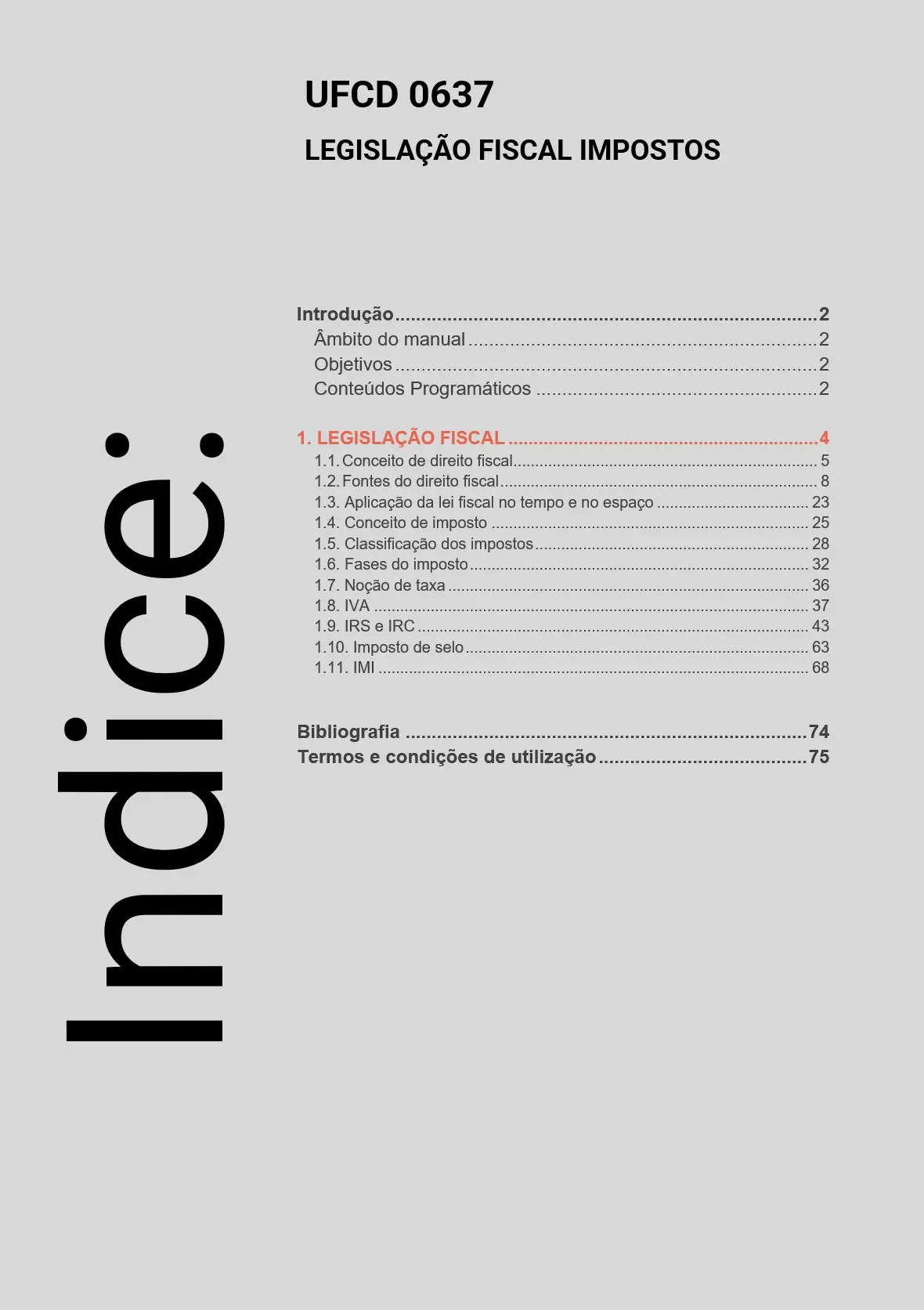 Índice UFCD 0637