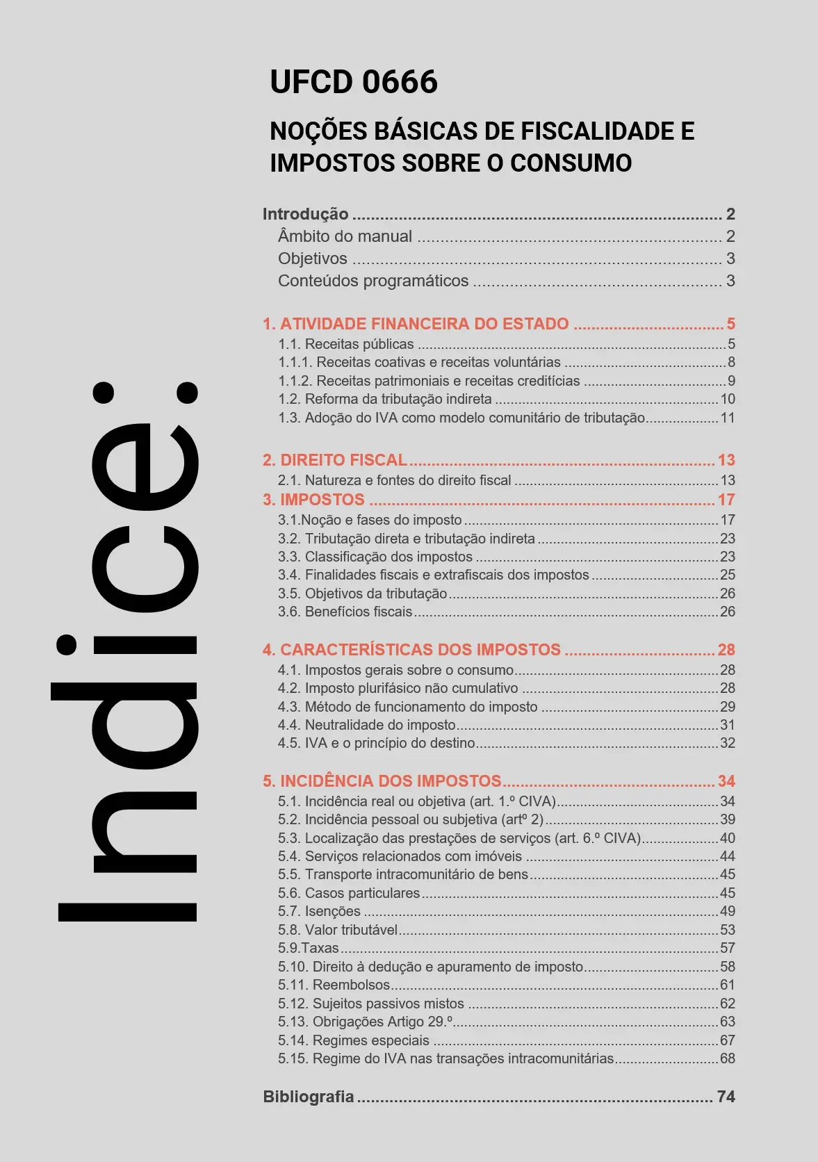 Índice UFCD 0666