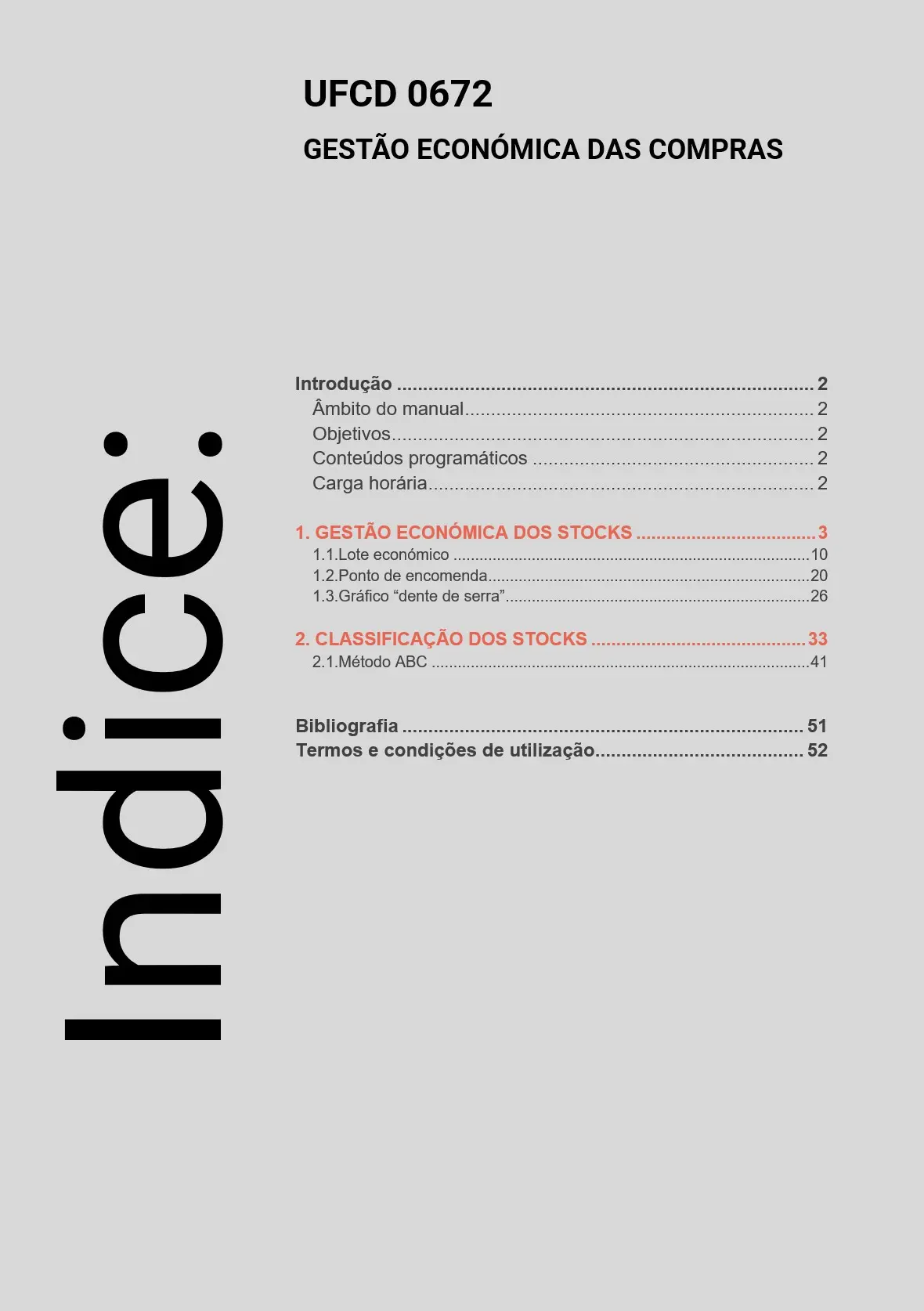 Índice UFCD 0672