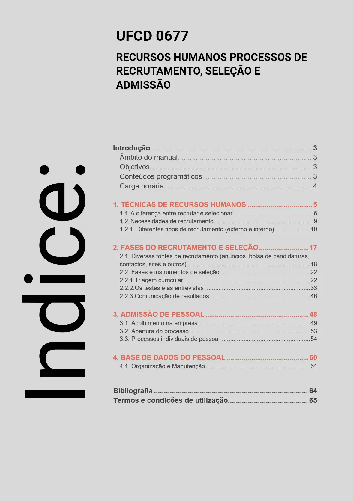 Índice UFCD 0677