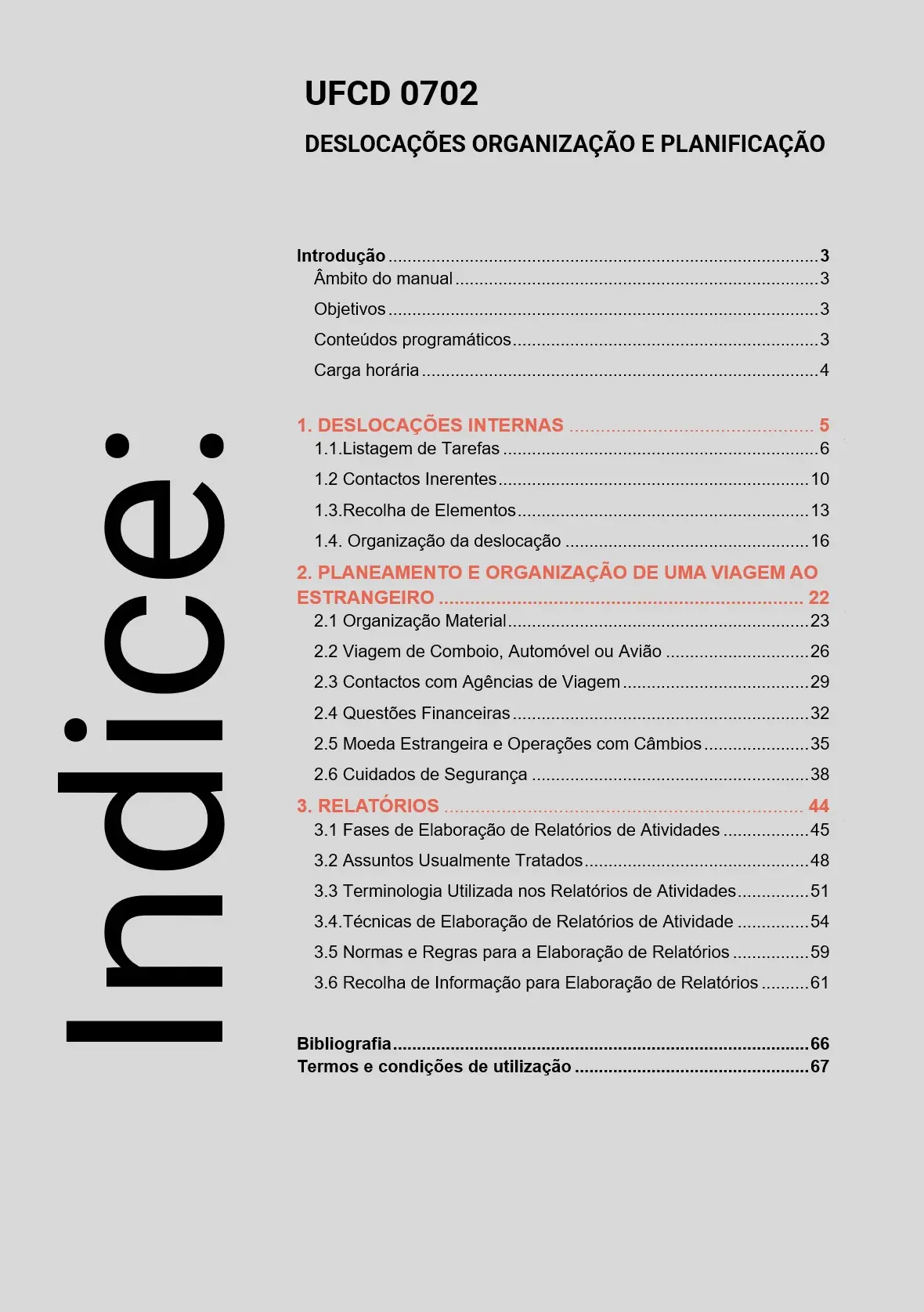 Índice UFCD 0702