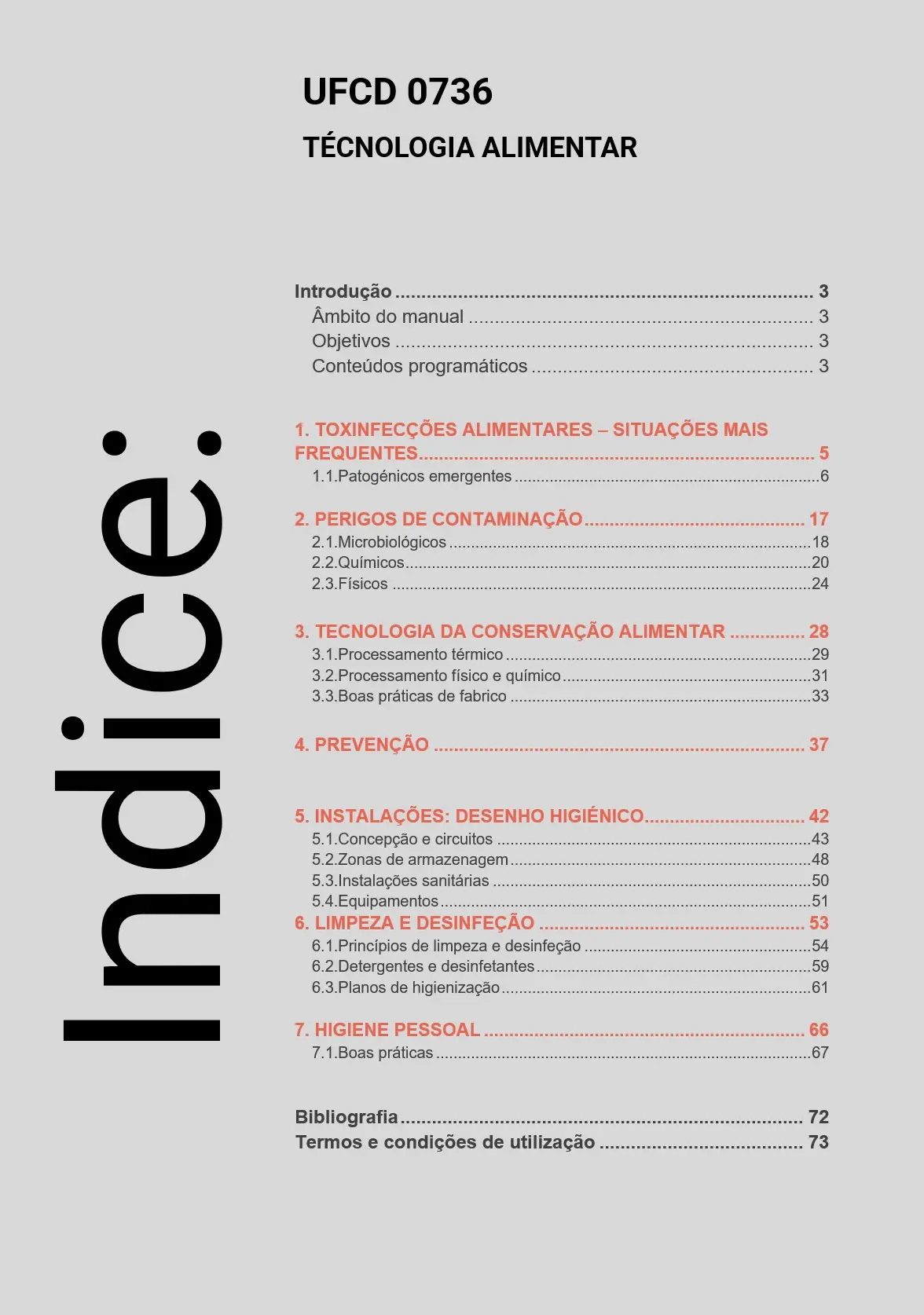 Índice UFCD 0736