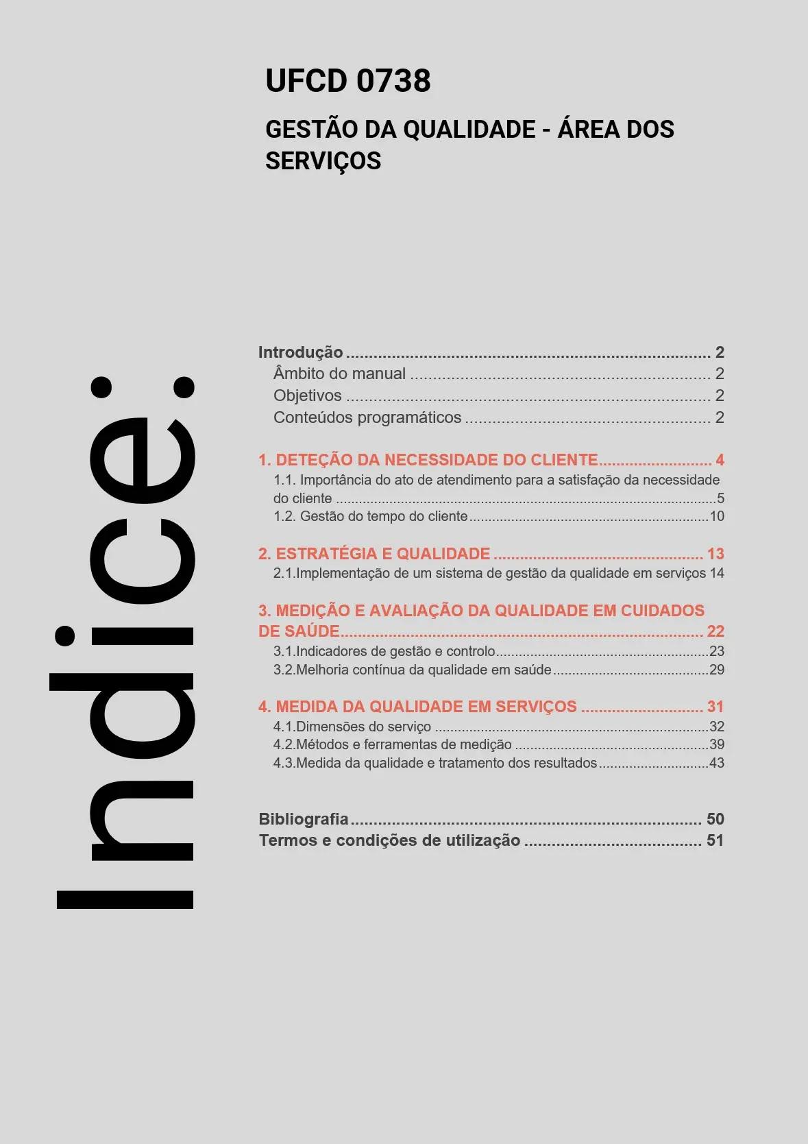 Índice UFCD 0738