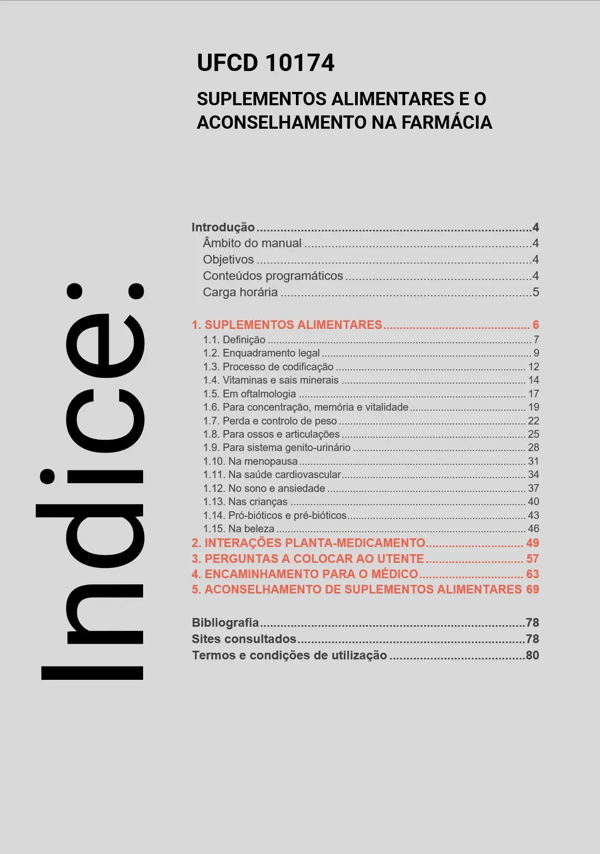 Índice UFCD 10174
