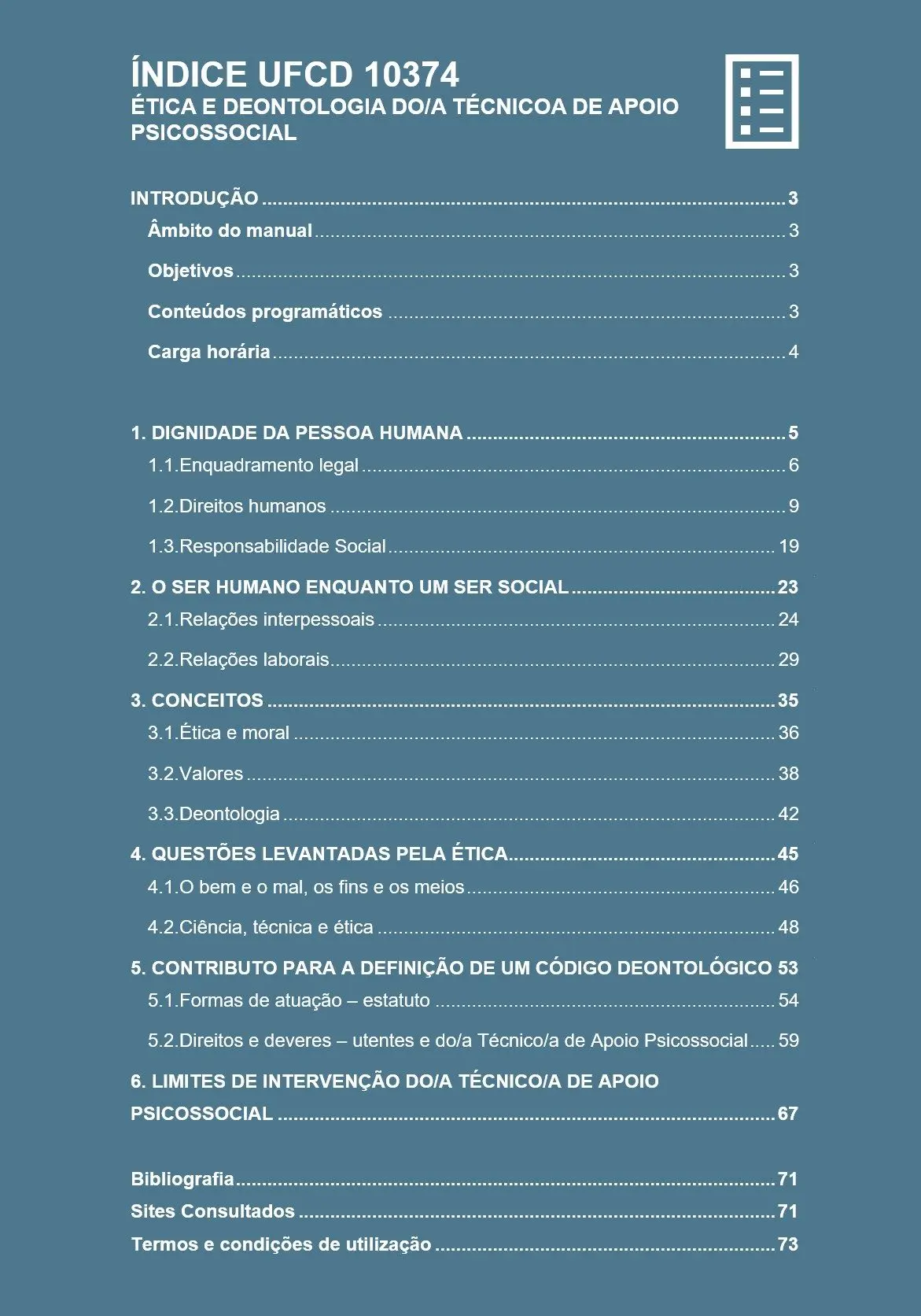 Índice UFCD 10374