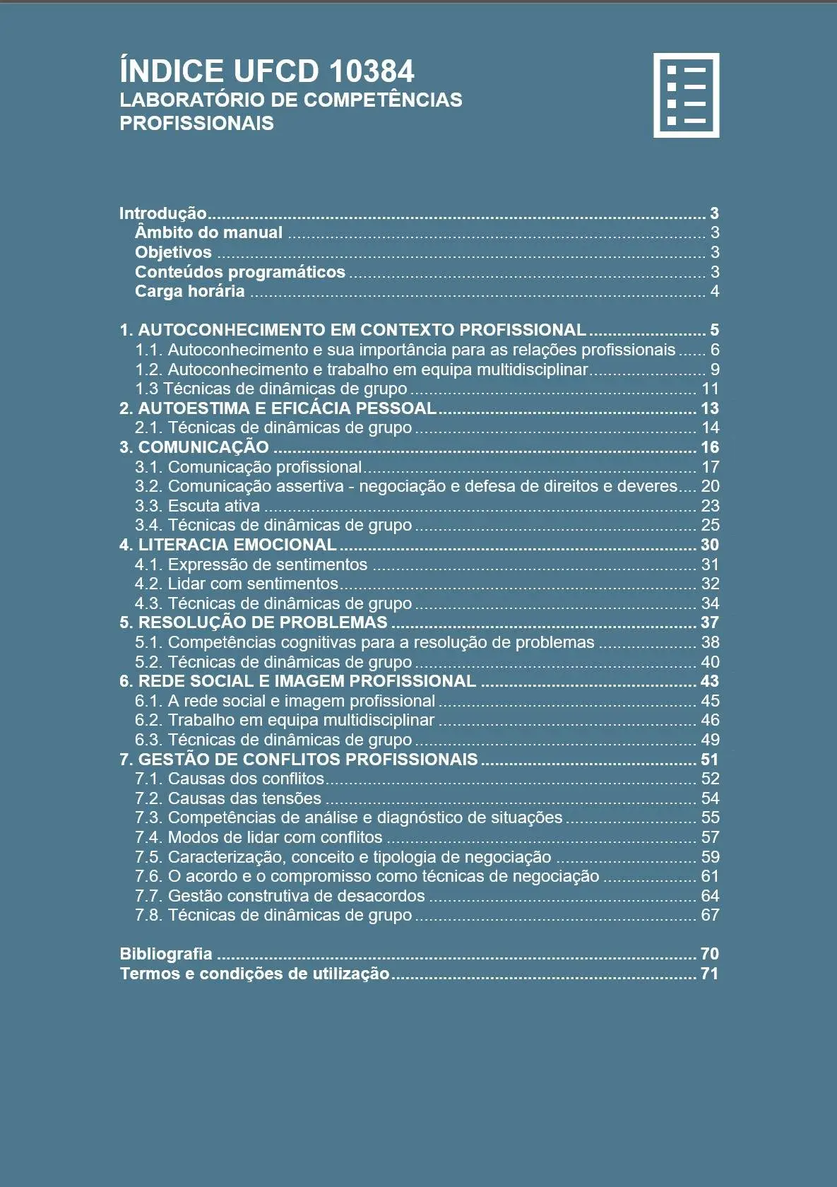 Índice UFCD 10384