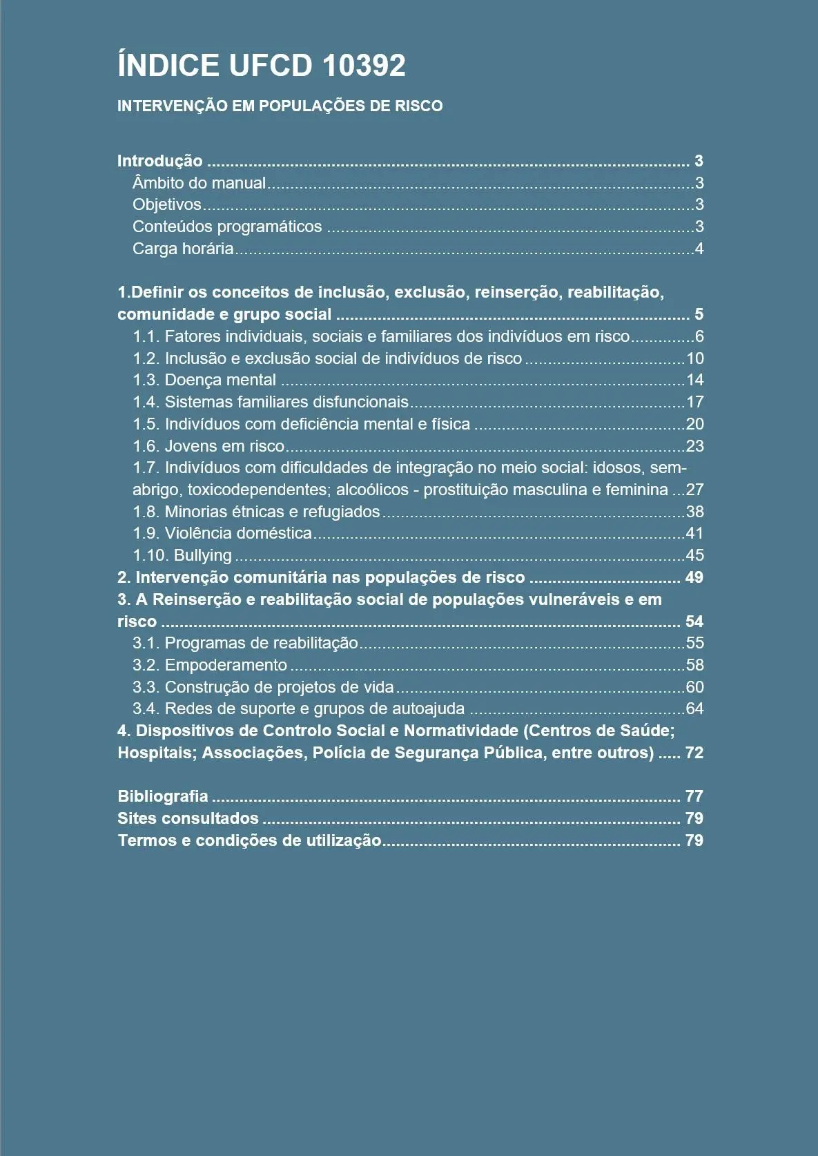Índice UFCD 10392