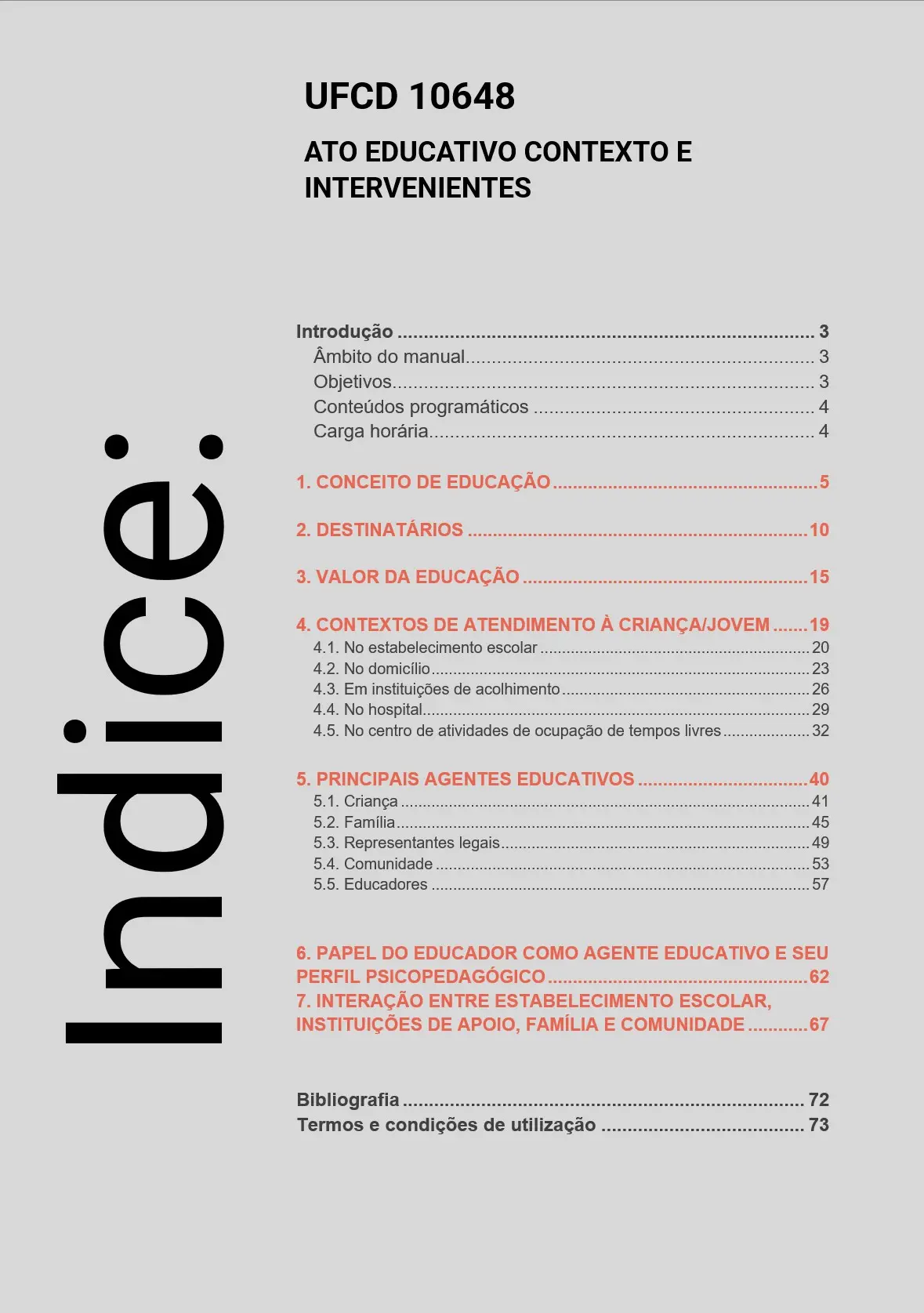Índice UFCD 10648