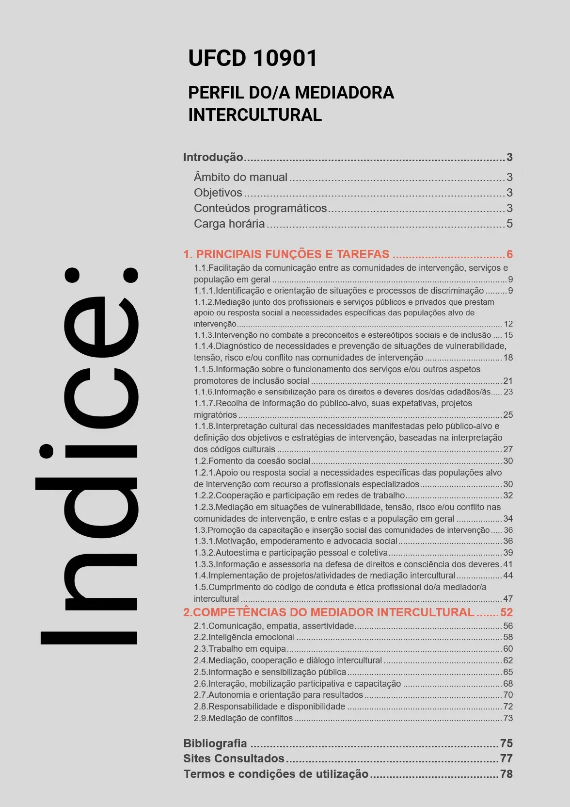 Índice UFCD 10901