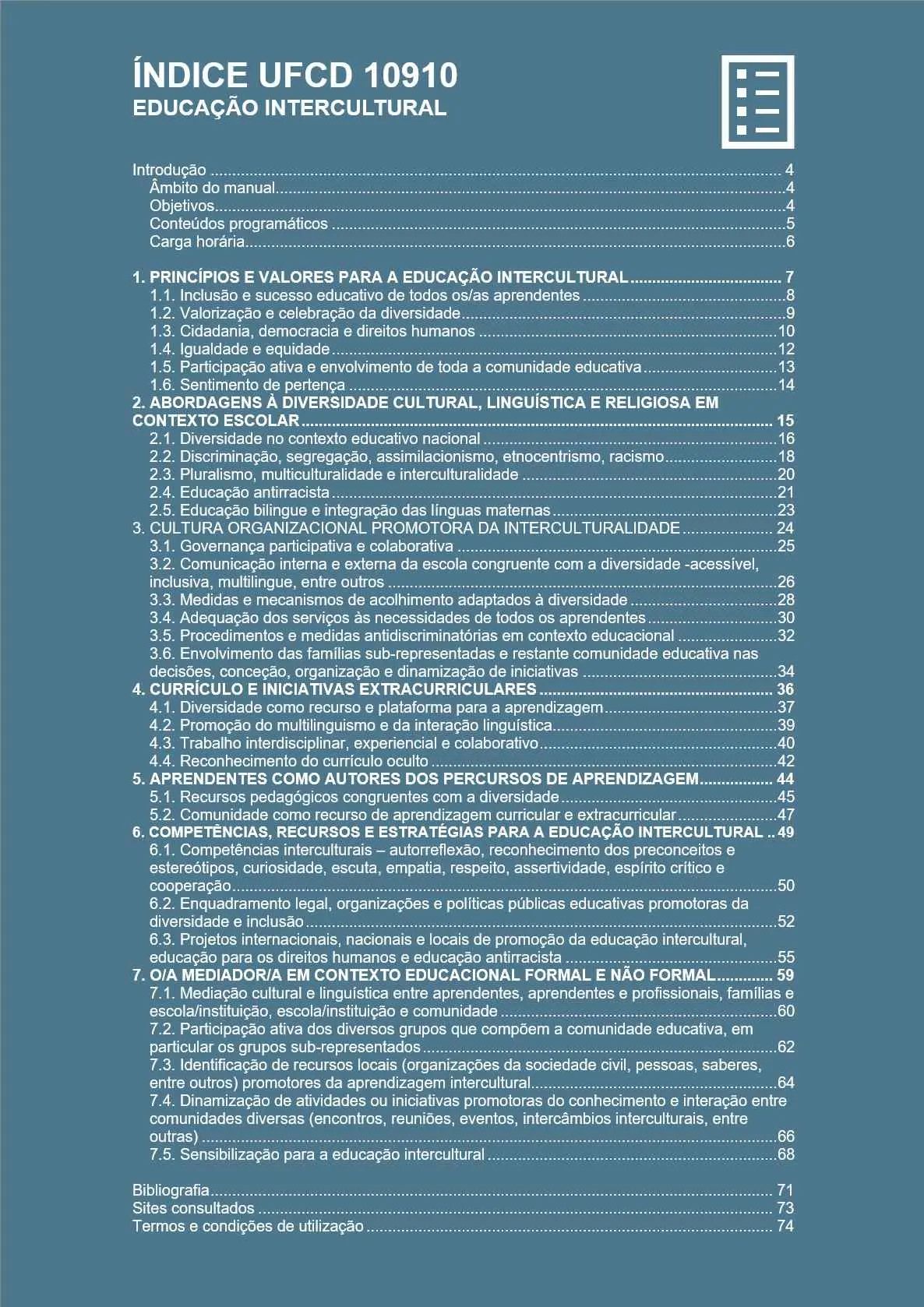 Índice UFCD 10910