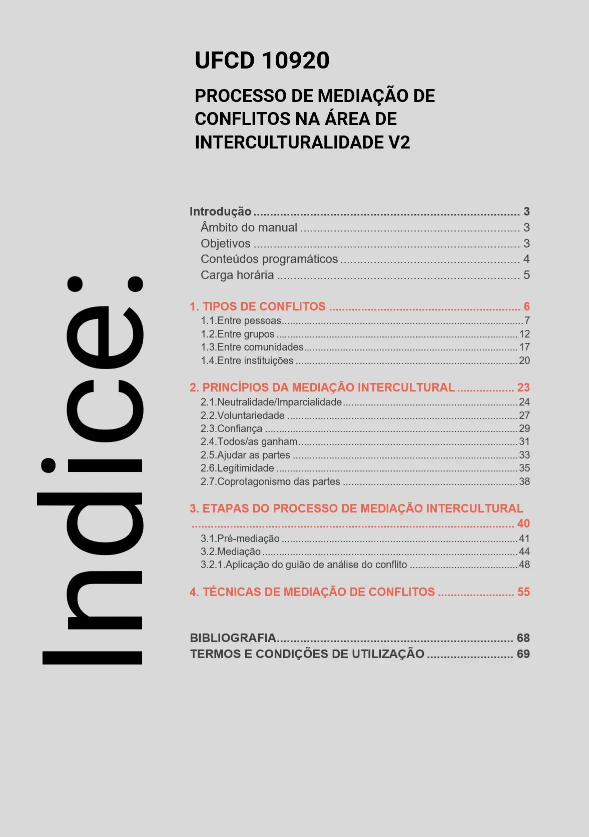 Índice UFCD 10920