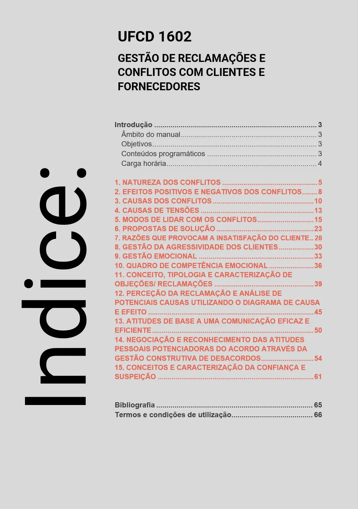 Índice UFCD 1602