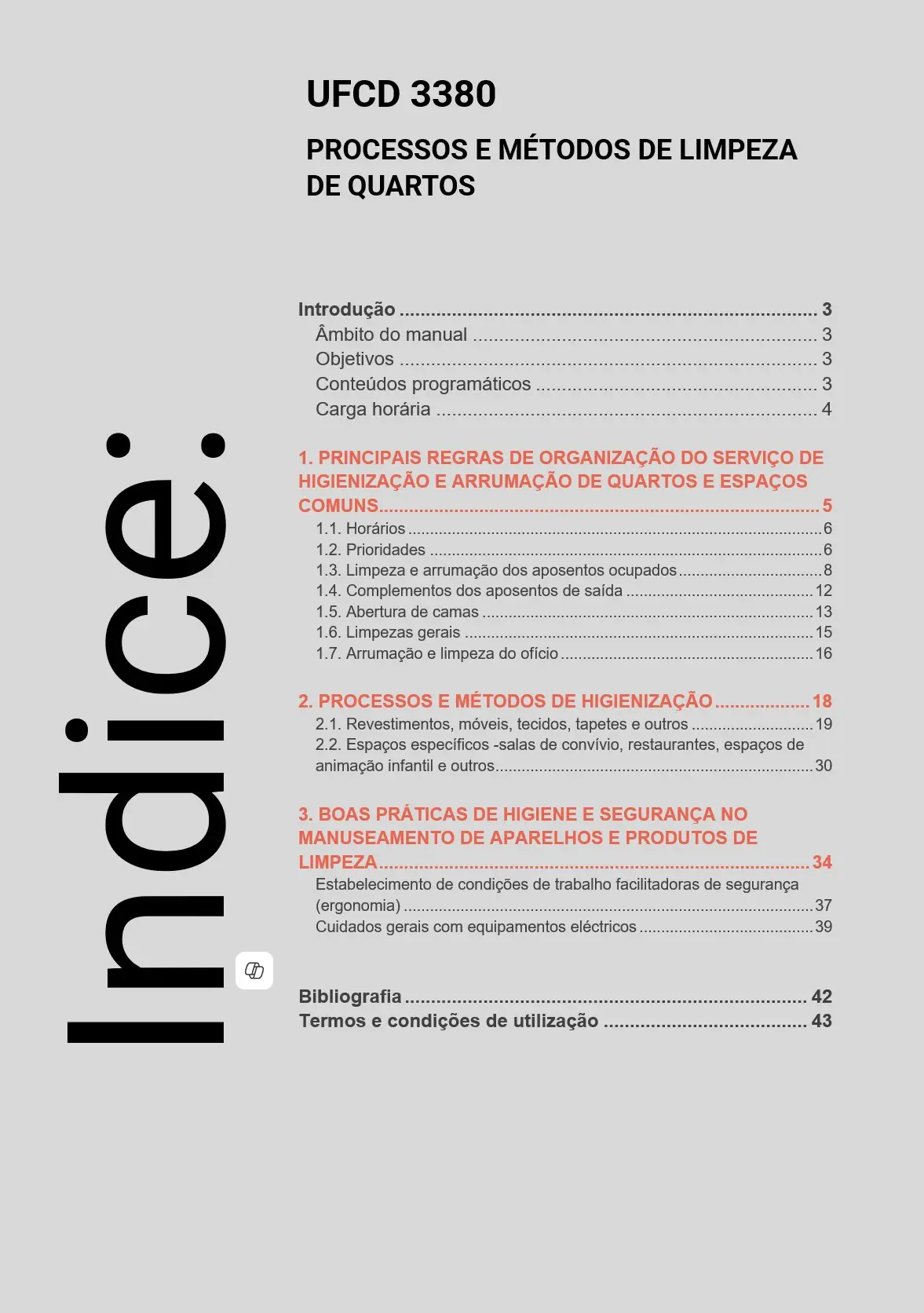 Índice UFCD 3380