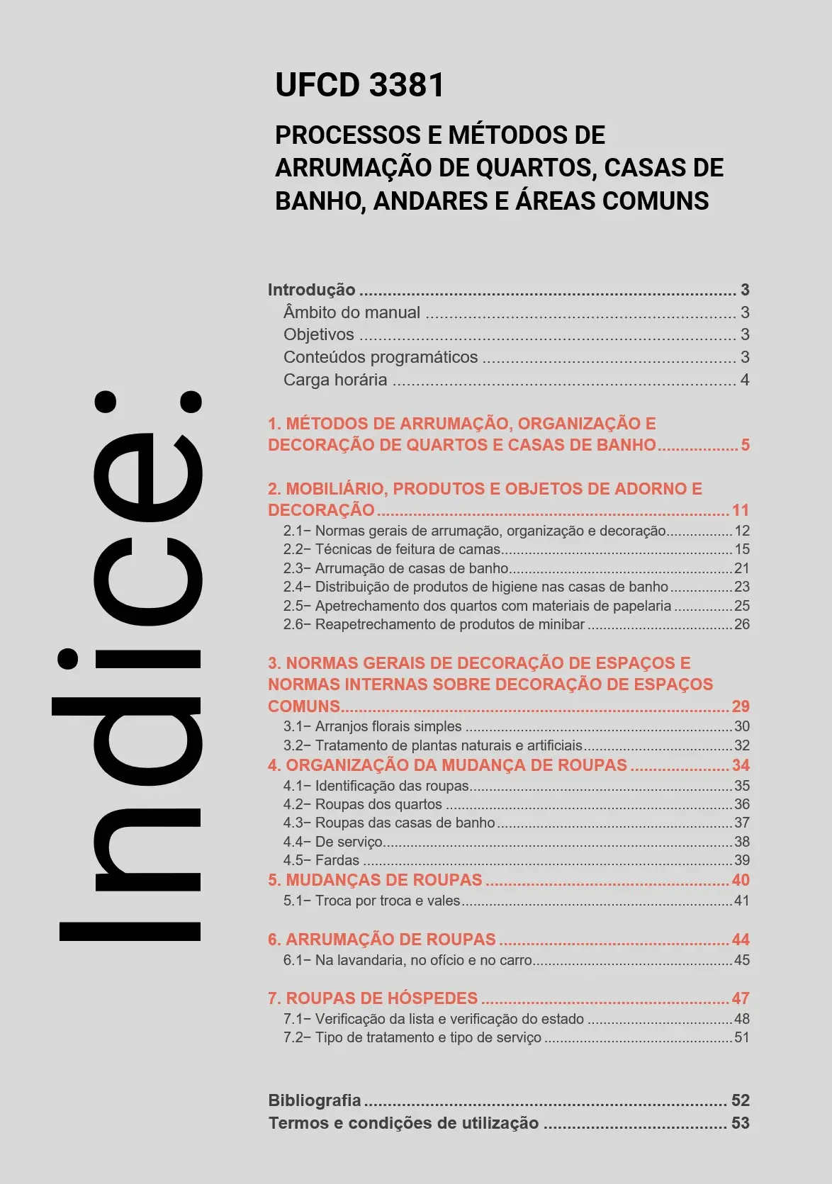 Índice UFCD 3381