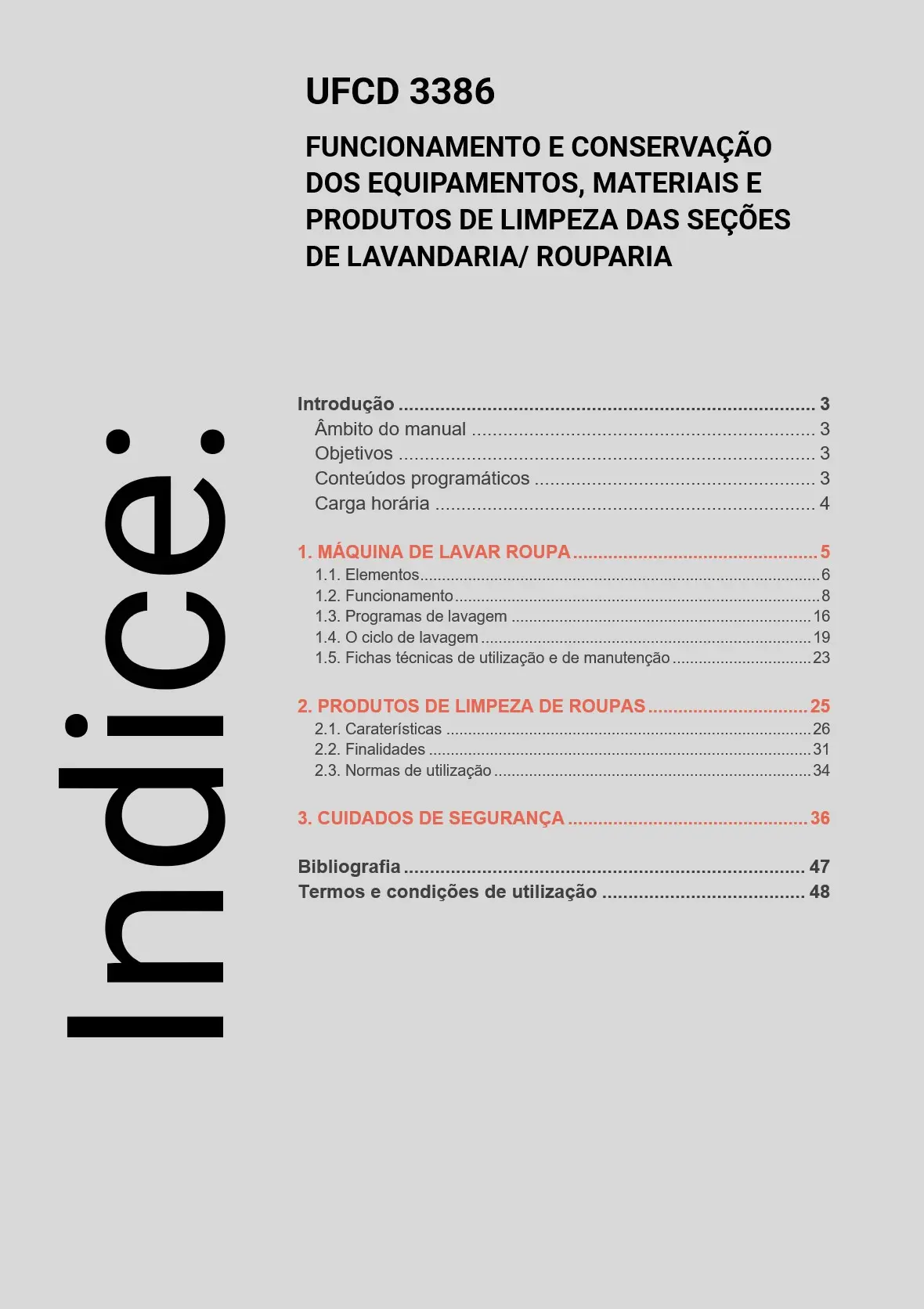 Índice UFCD 3386
