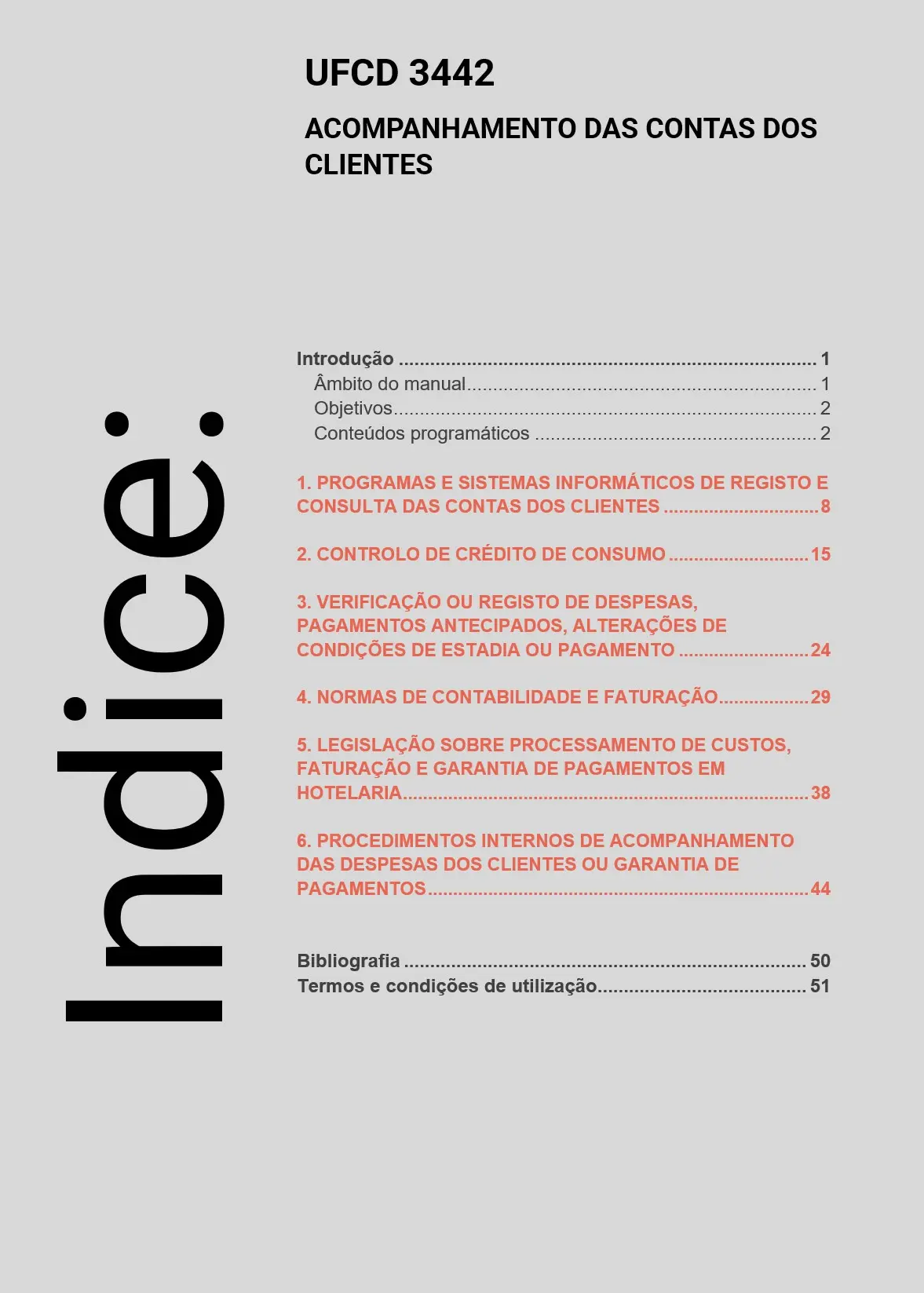 Índice UFCD 3442