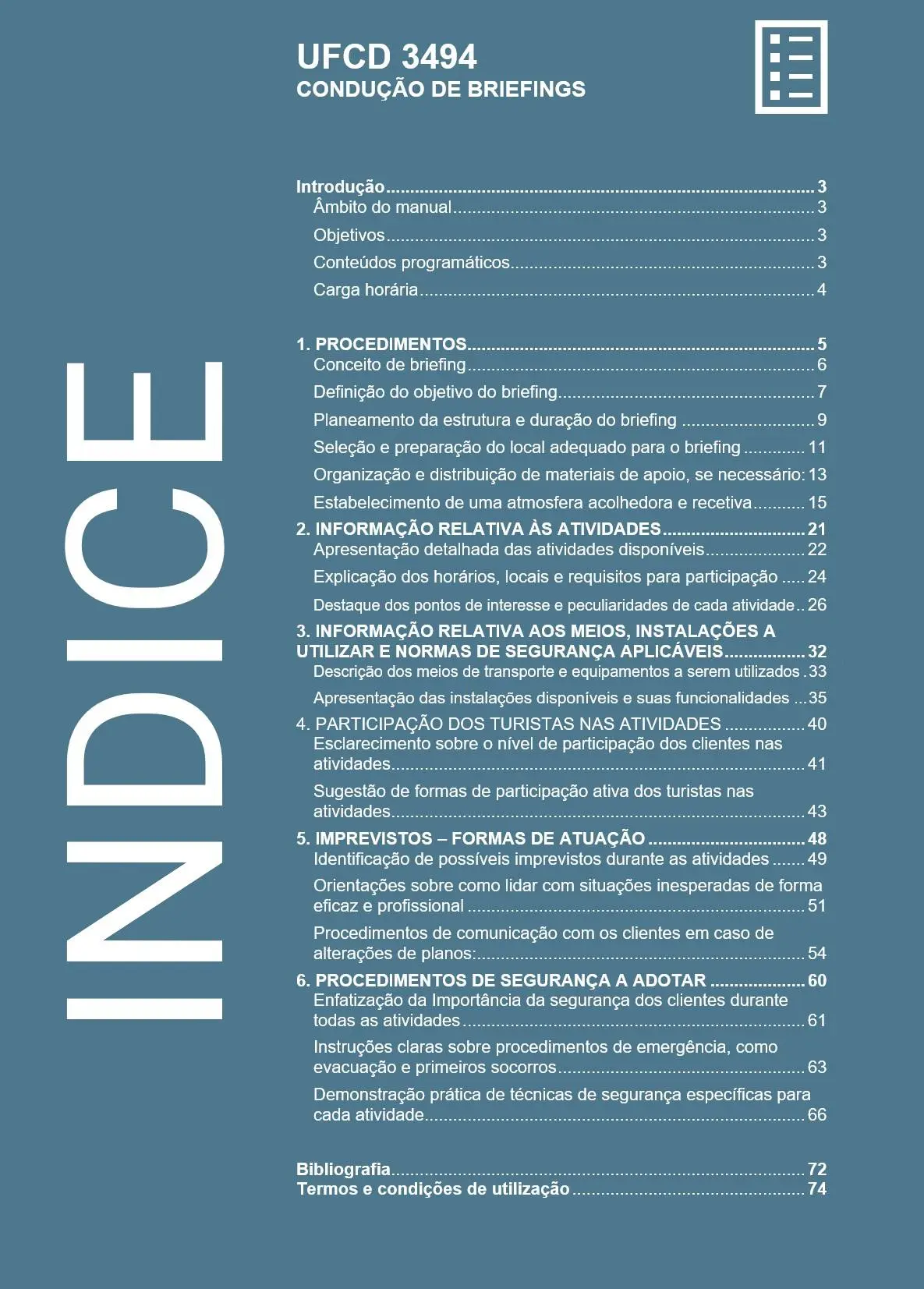 Índice UFCD 3494