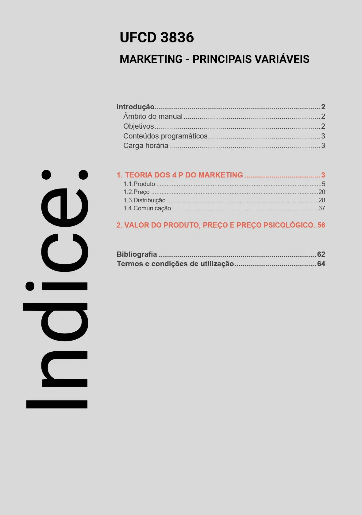 Índice UFCD 3836