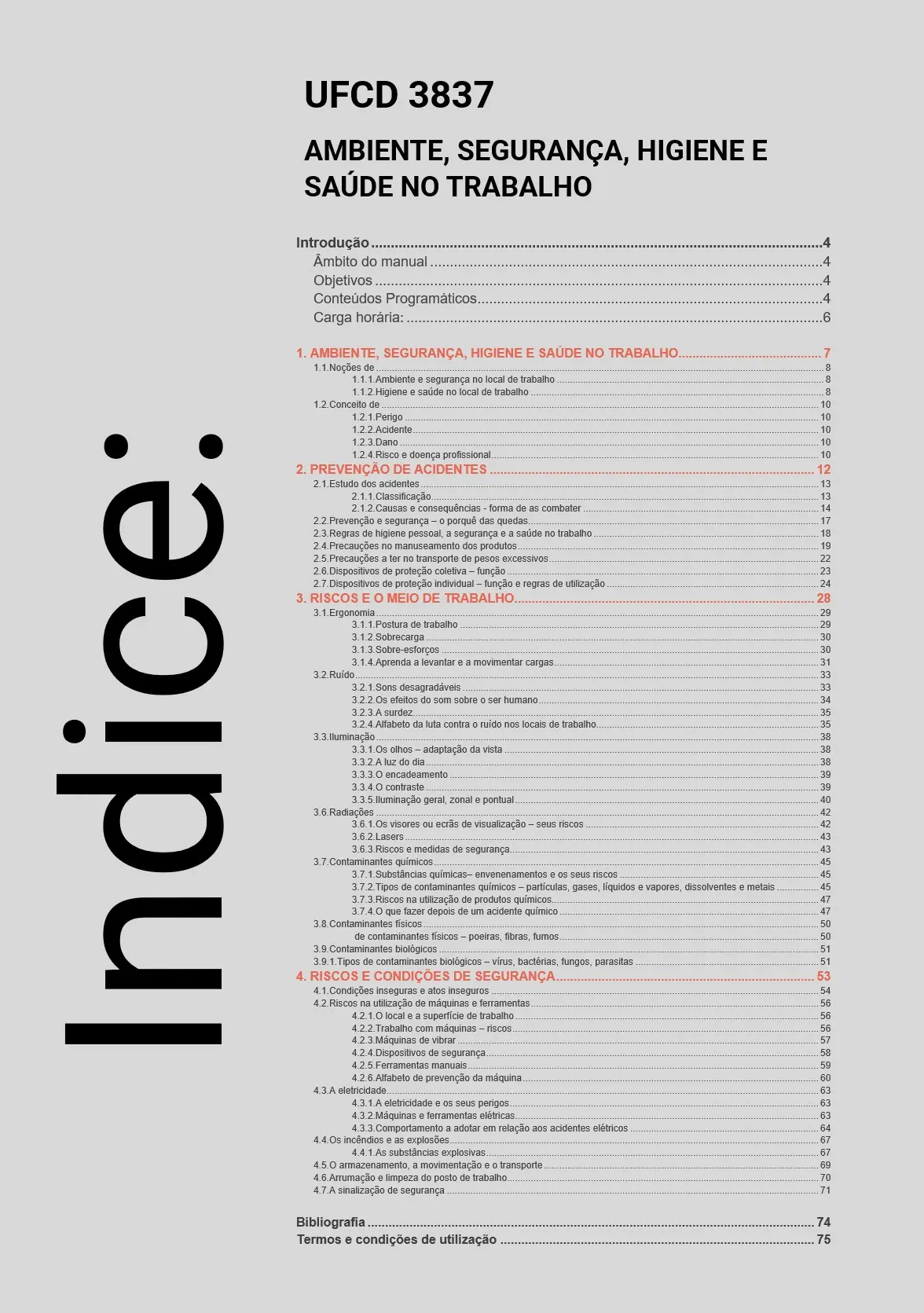 Índice UFCD 3837