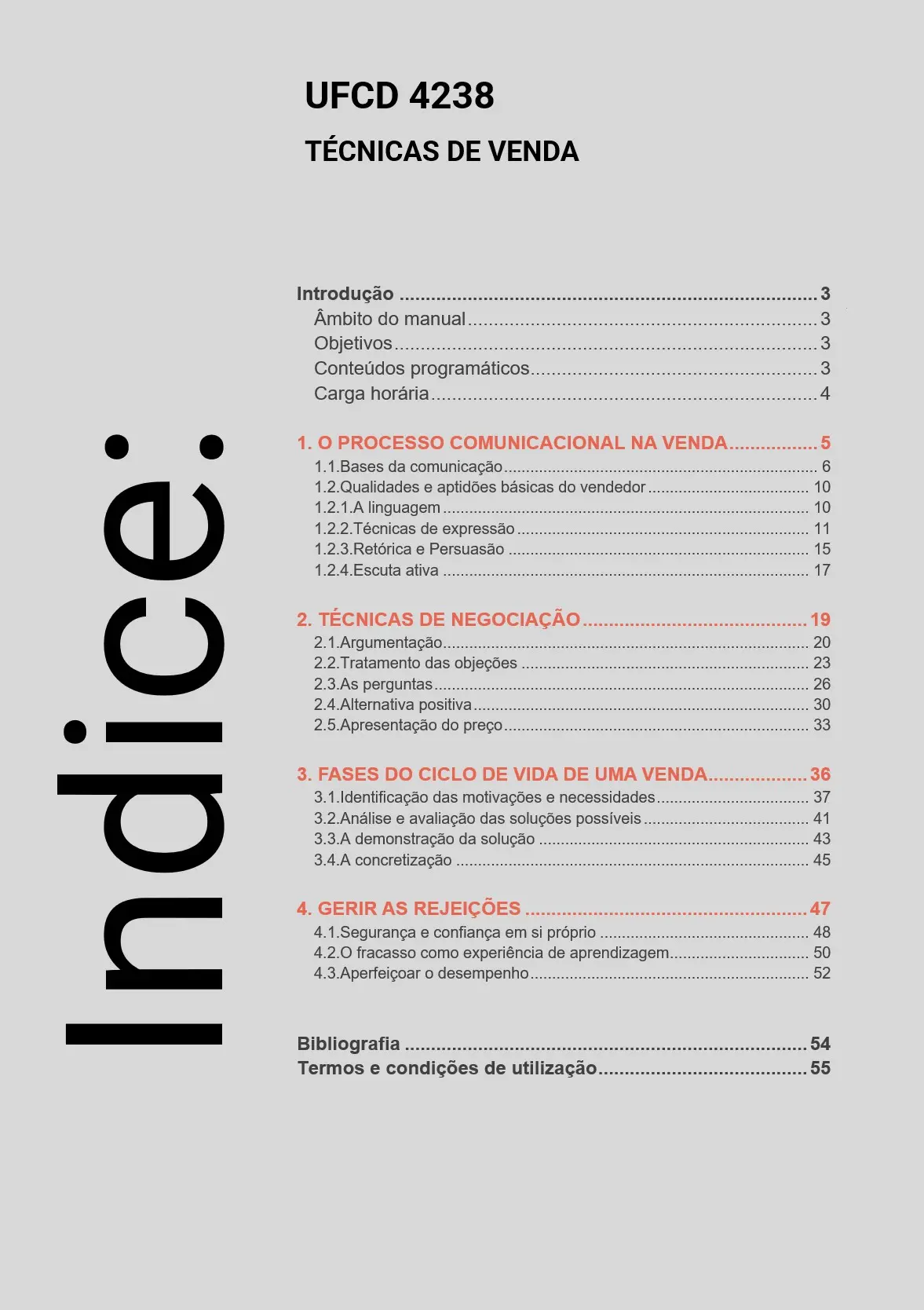 Índice UFCD 4238