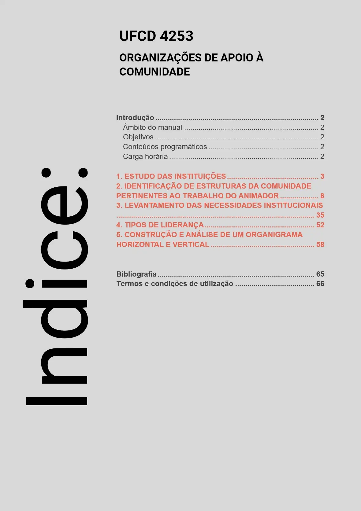 Índice UFCD 4253