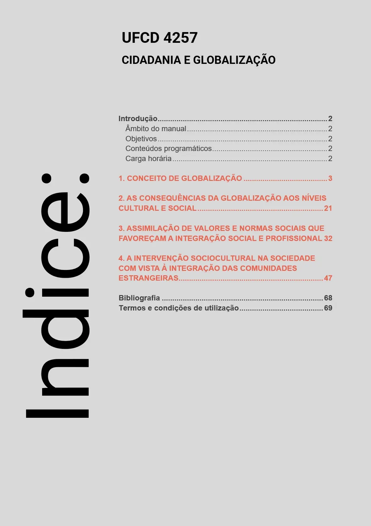 Índice UFCD 4257