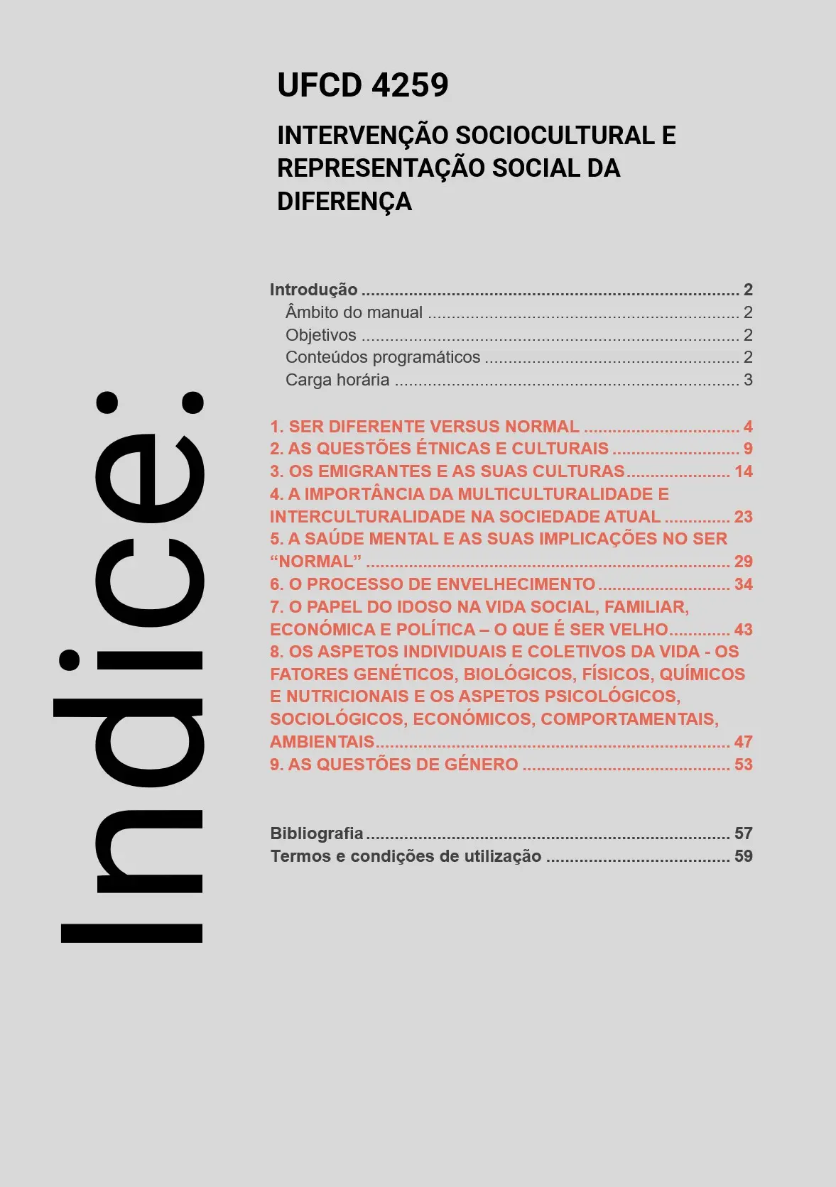 Índice UFCD 4259